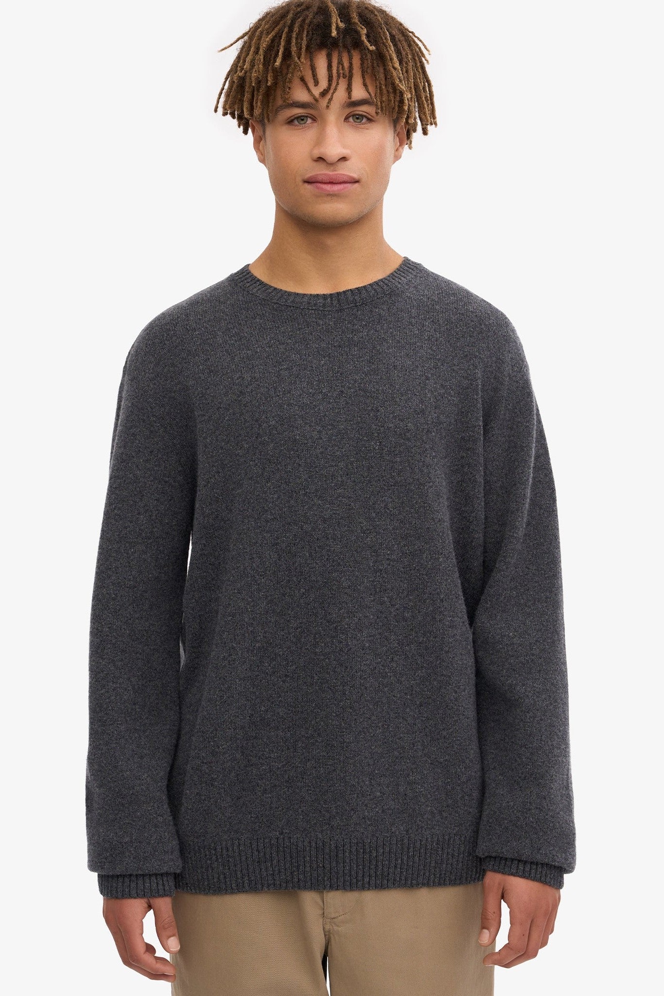 COLORFUL STANDARD - Classic Merino Wool Crew - Lava Grey - BACKYARD