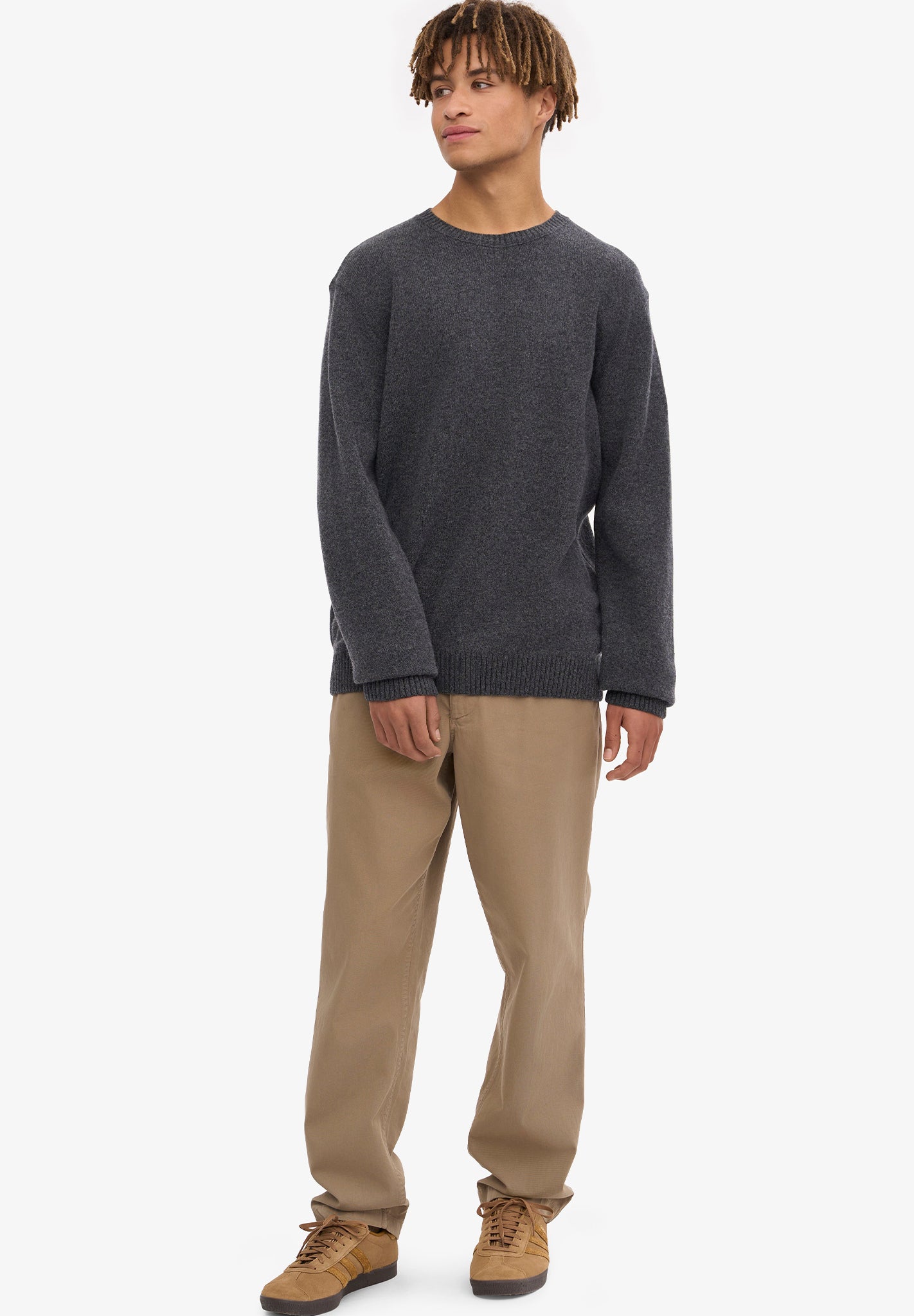 COLORFUL STANDARD - Classic Merino Wool Crew - Lava Grey - BACKYARD