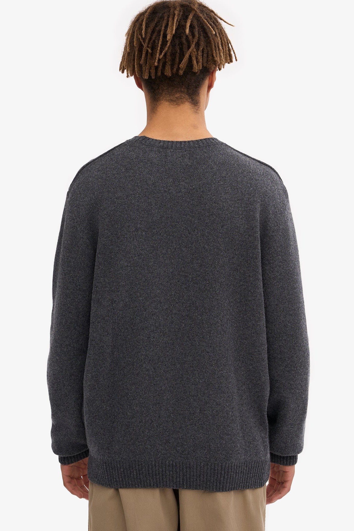 COLORFUL STANDARD - Classic Merino Wool Crew - Lava Grey - BACKYARD