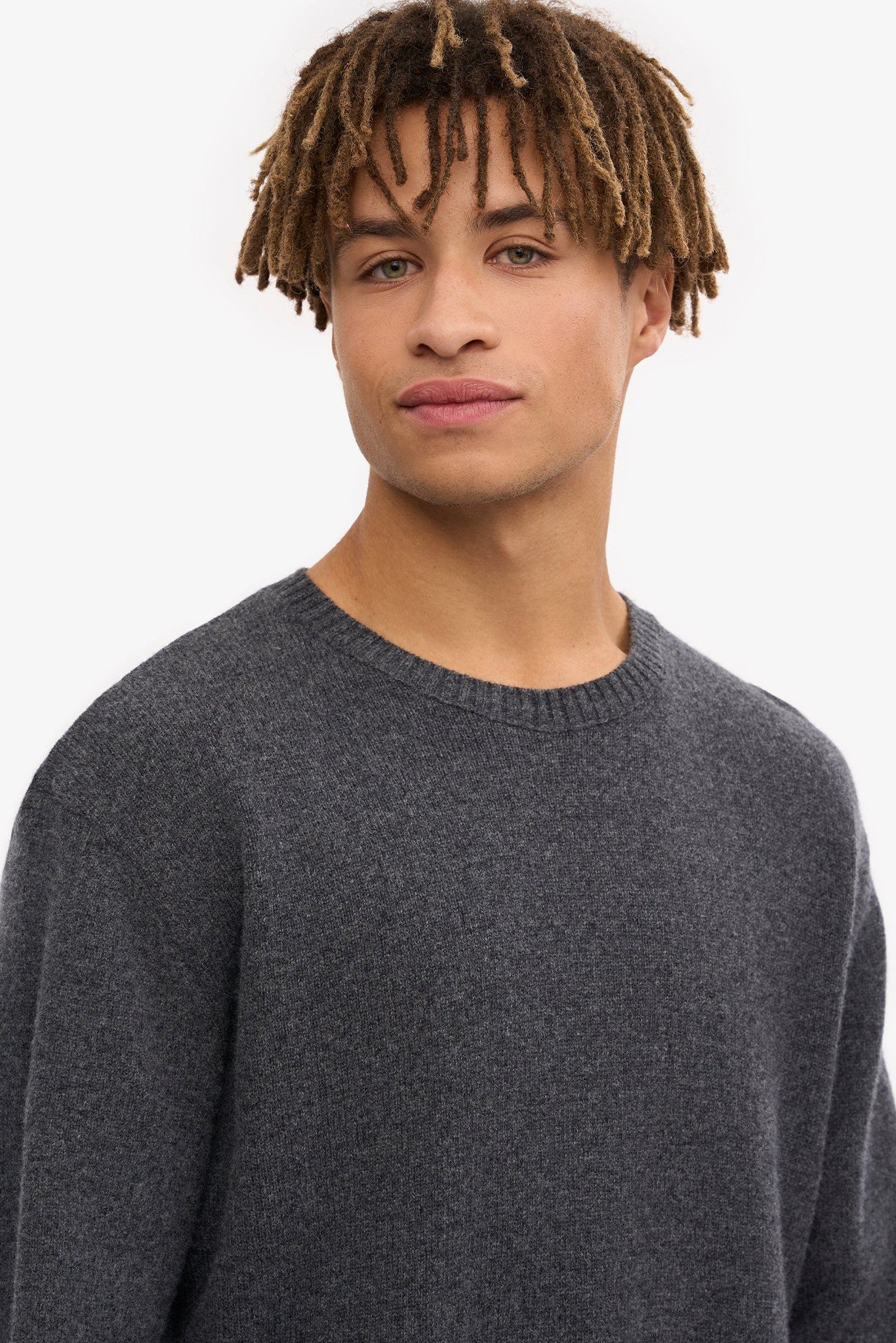 COLORFUL STANDARD - Classic Merino Wool Crew - Lava Grey - BACKYARD