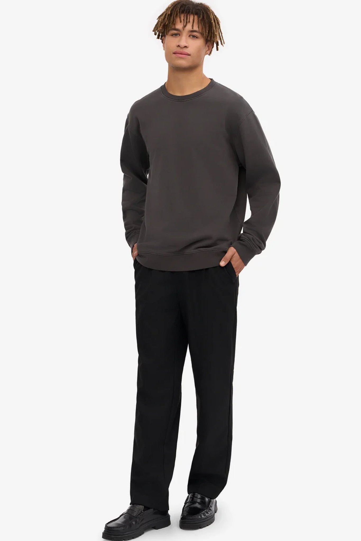 COLORFUL STANDARD - Classic Organic Crew - Lava Grey - BACKYARD