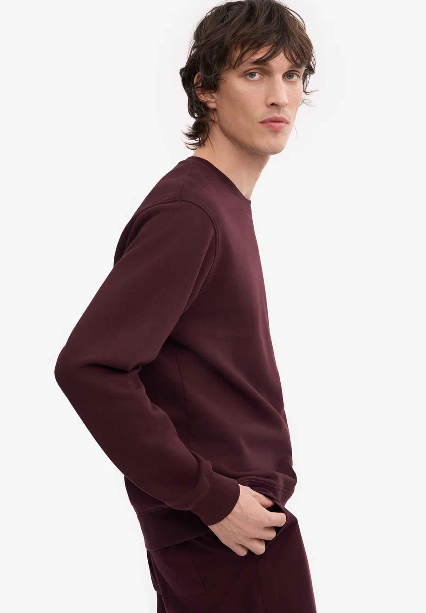 COLORFUL STANDARD - Classic Organic Crew - Oxblood Red - BACKYARD