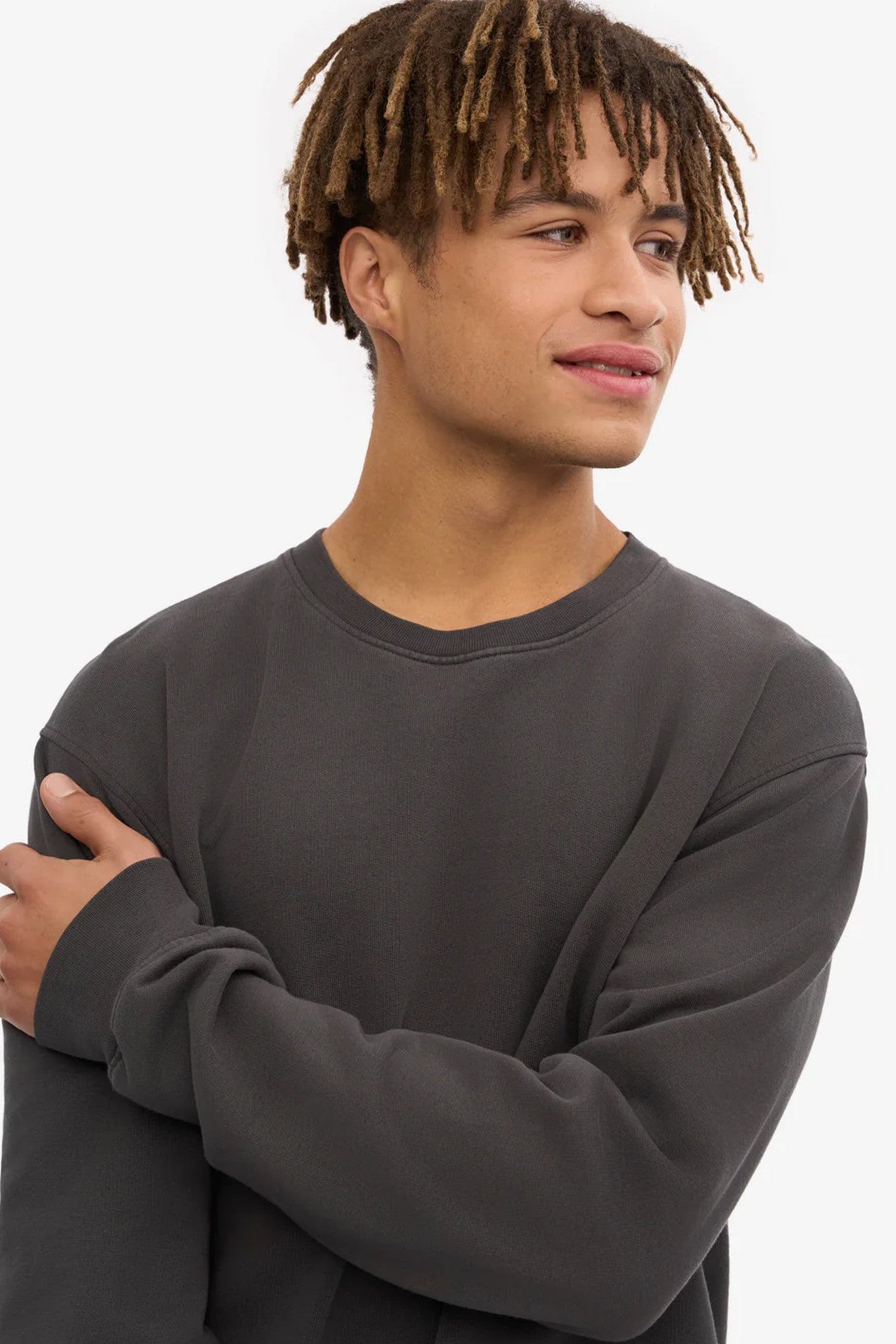 COLORFUL STANDARD - Classic Organic Crew - Lava Grey - BACKYARD