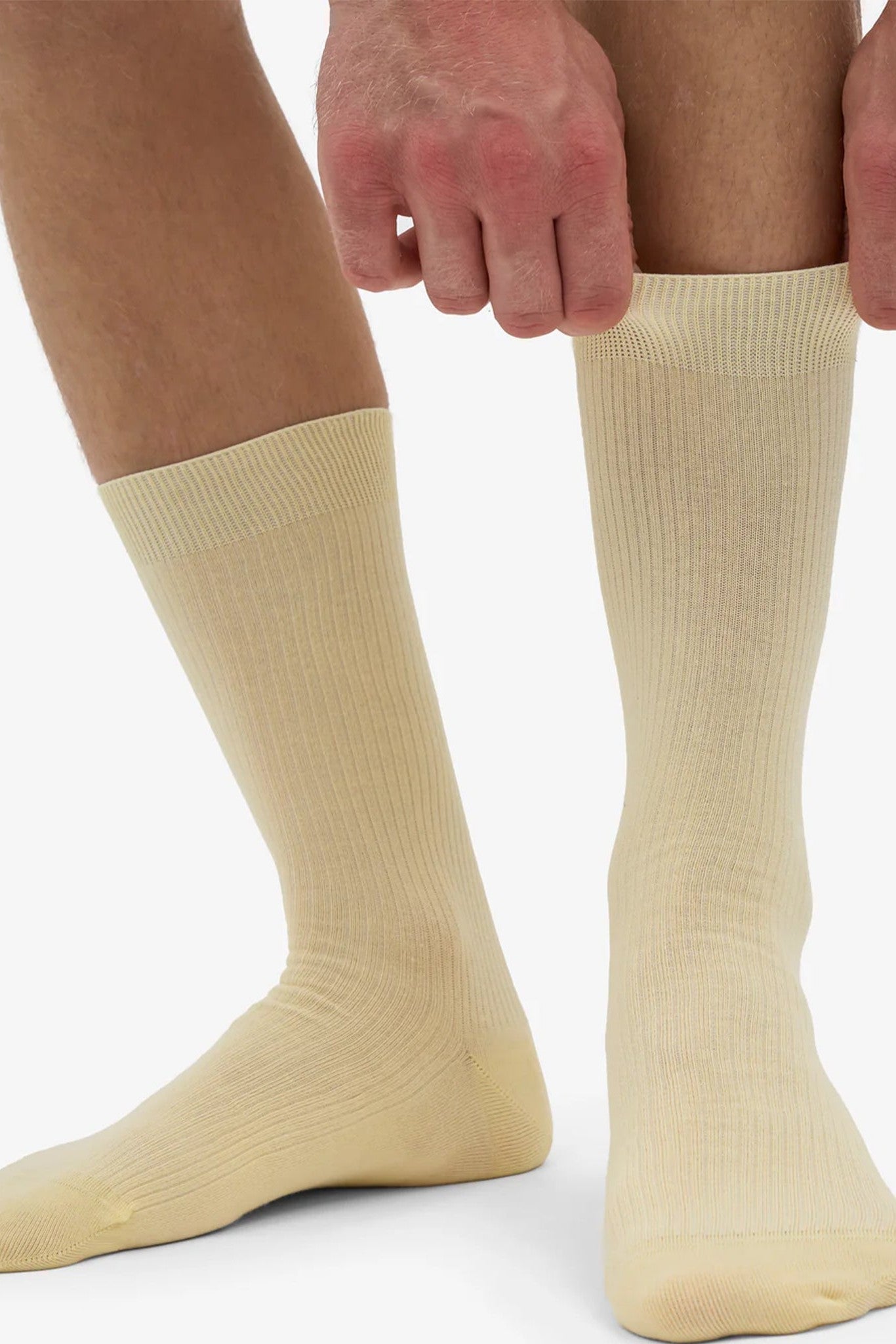 COLORFUL STANDARD - Classic Organic Sock - Soft Yellow - BACKYARD