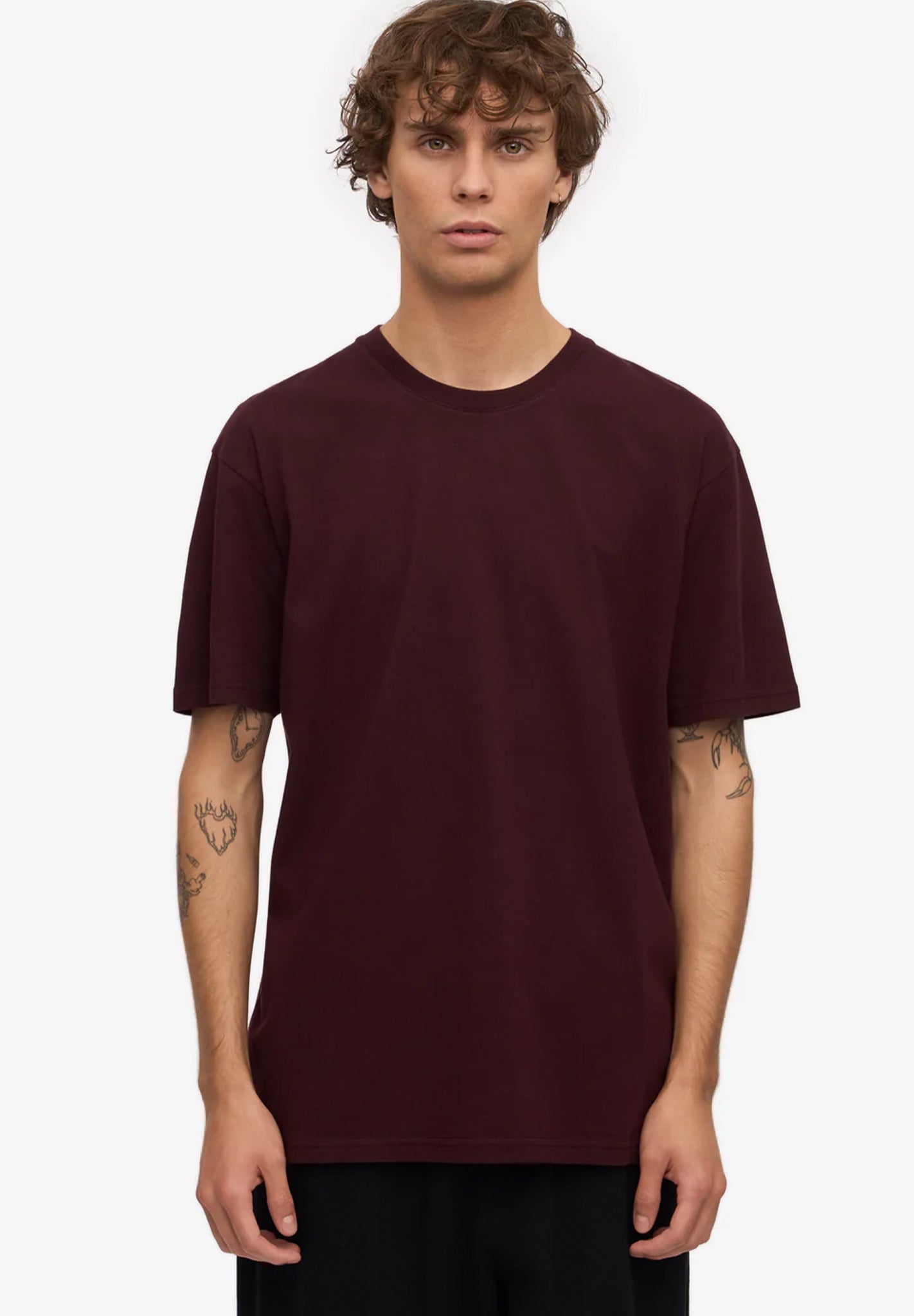 COLORFUL STANDARD - Classic Organic Tee - Oxblood Red - BACKYARD