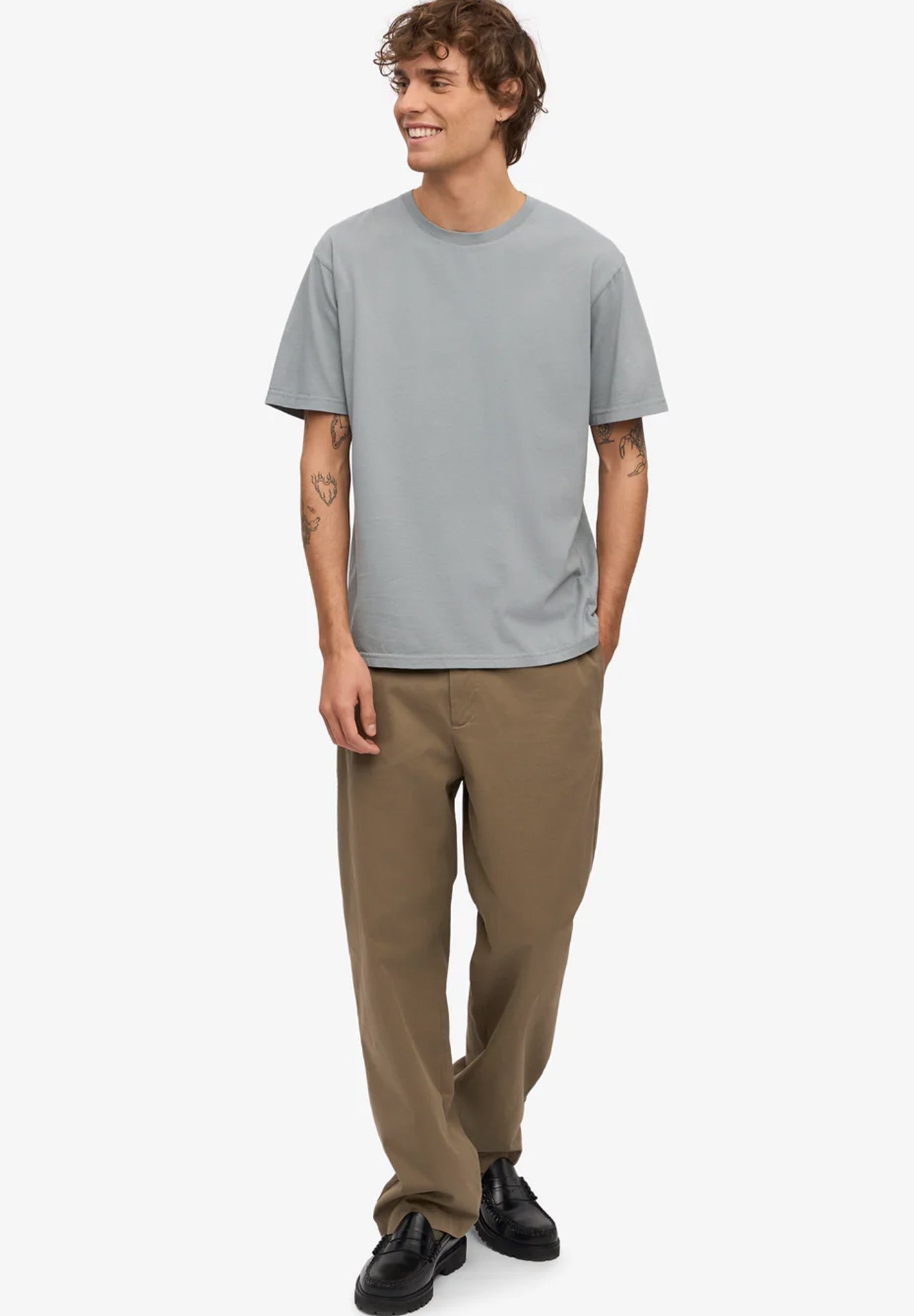 COLORFUL STANDARD - Classic Organic Tee - Steel Blue - BACKYARD