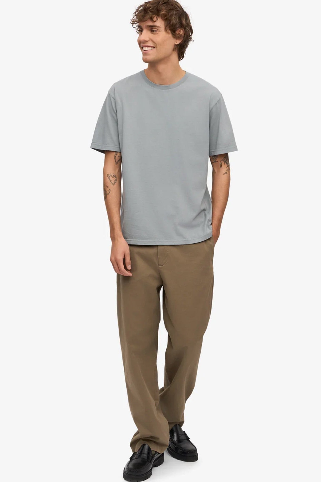 COLORFUL STANDARD - Classic Organic Tee - Steel Blue - BACKYARD