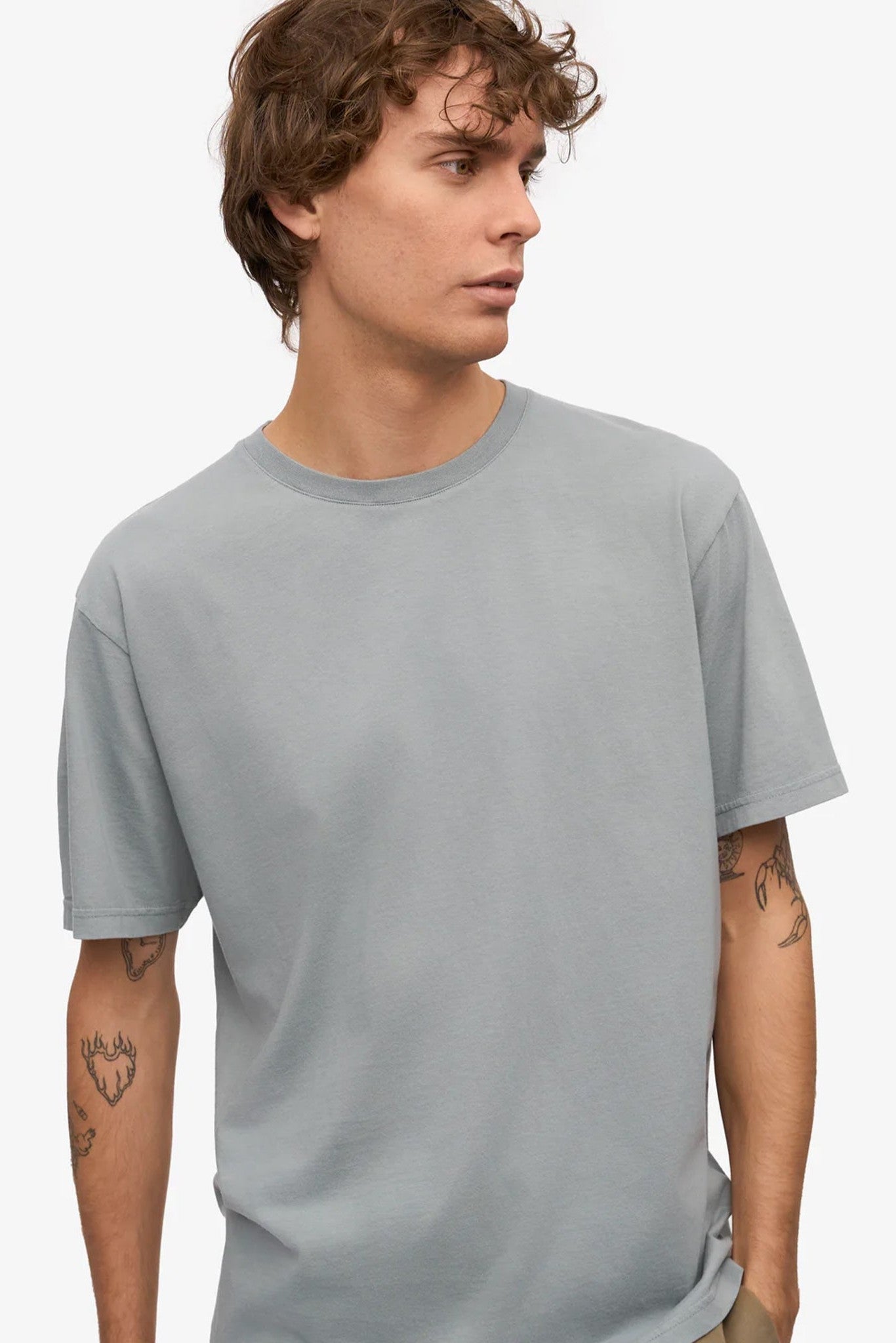 COLORFUL STANDARD - Classic Organic Tee - Steel Blue - BACKYARD