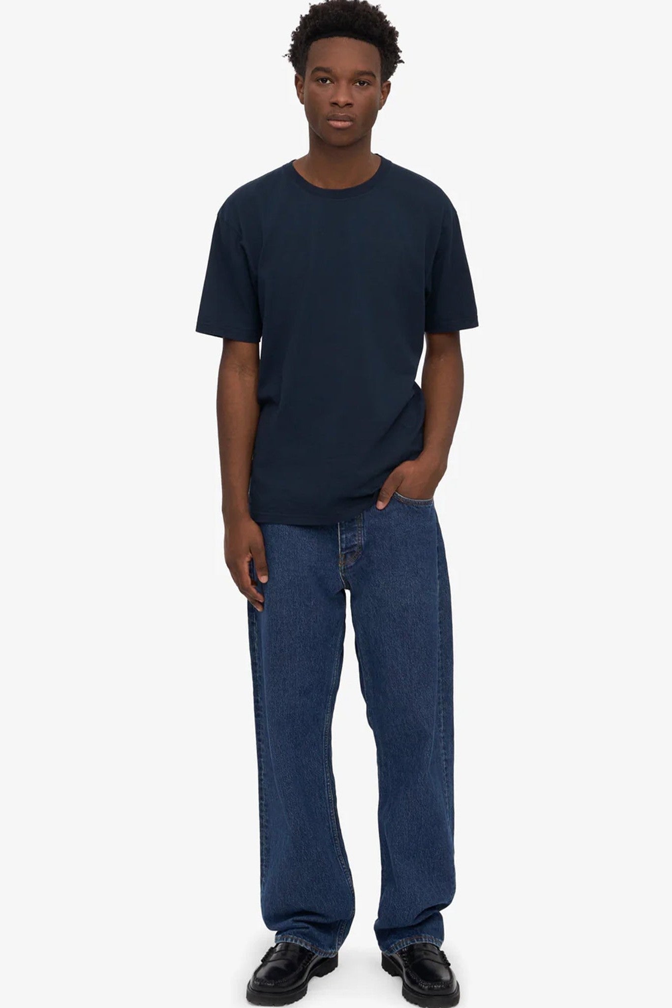 COLORFUL STANDARD - Classic Organic Tee - Navy Blue - BACKYARD