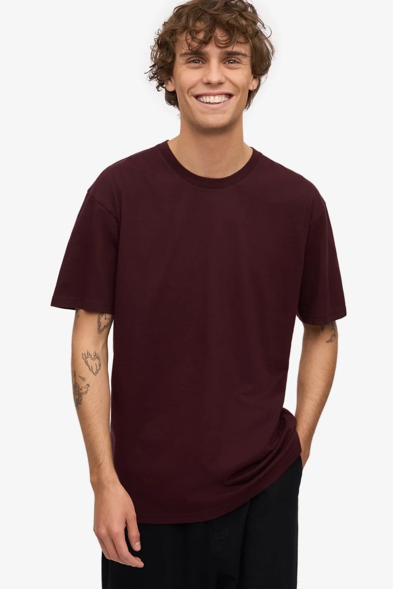 COLORFUL STANDARD - Classic Organic Tee - Oxblood Red - BACKYARD
