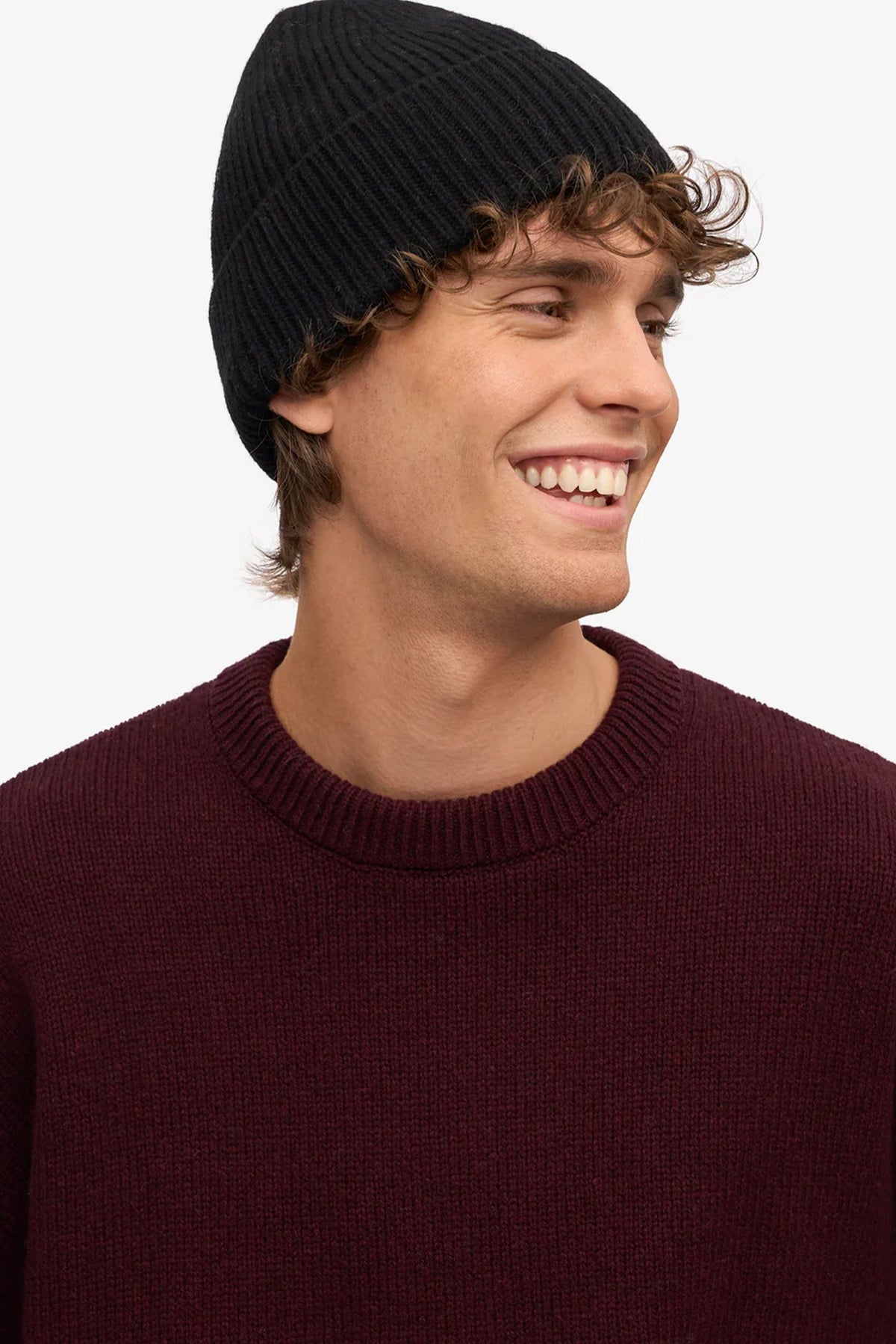COLORFUL STANDARD - Merino Wool Beanie - Deep Black - BACKYARD