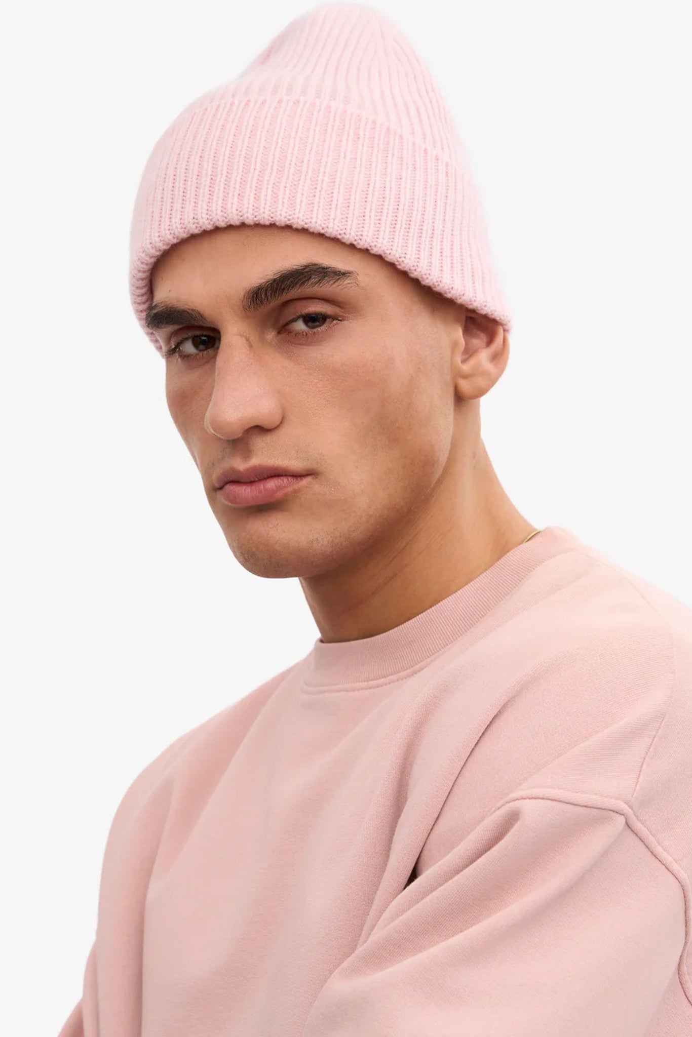 COLORFUL STANDARD - Merino Wool Beanie - Faded Pink - BACKYARD