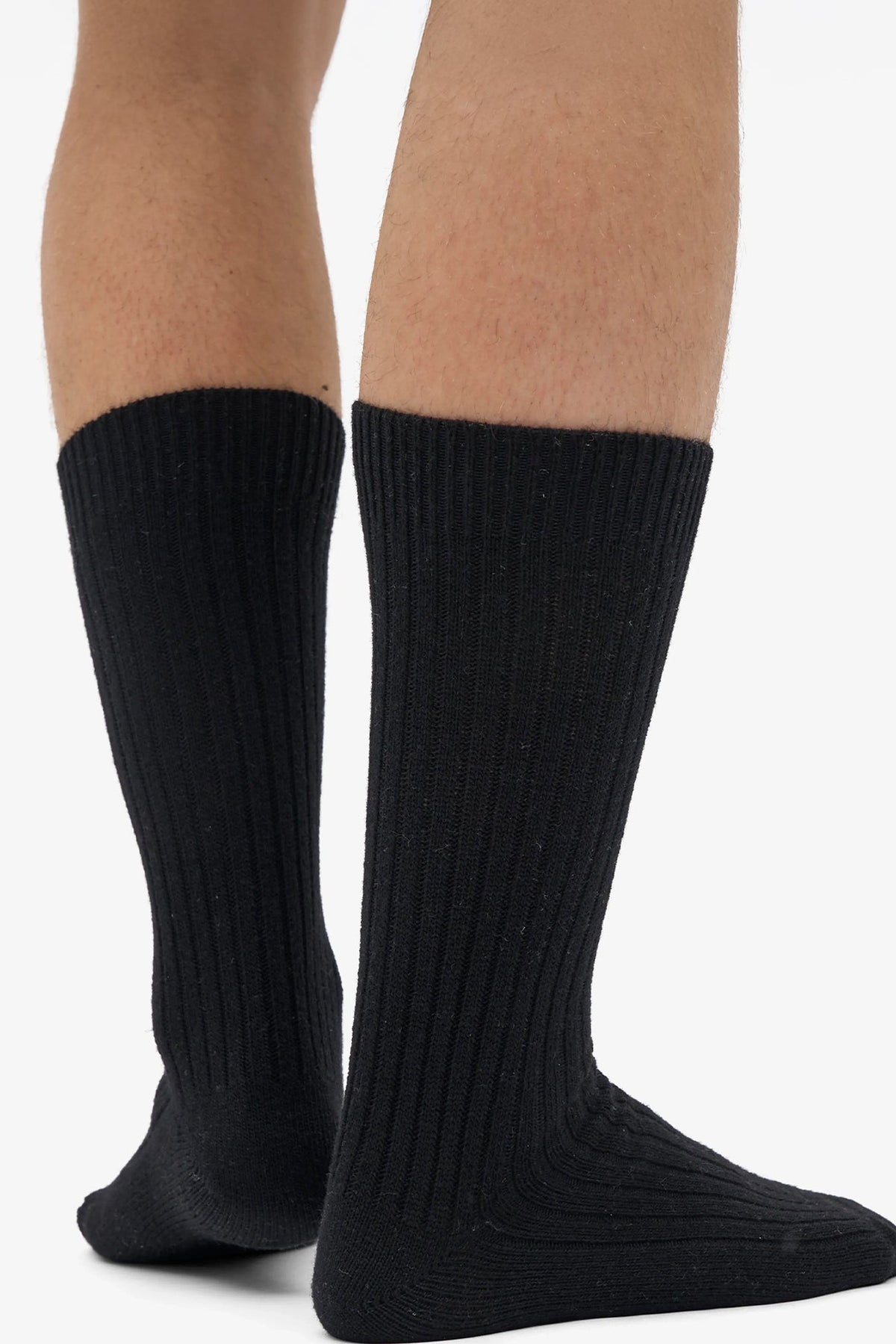 COLORFUL STANDARD - Merino Wool Blend Sock - Deep Black - BACKYARD
