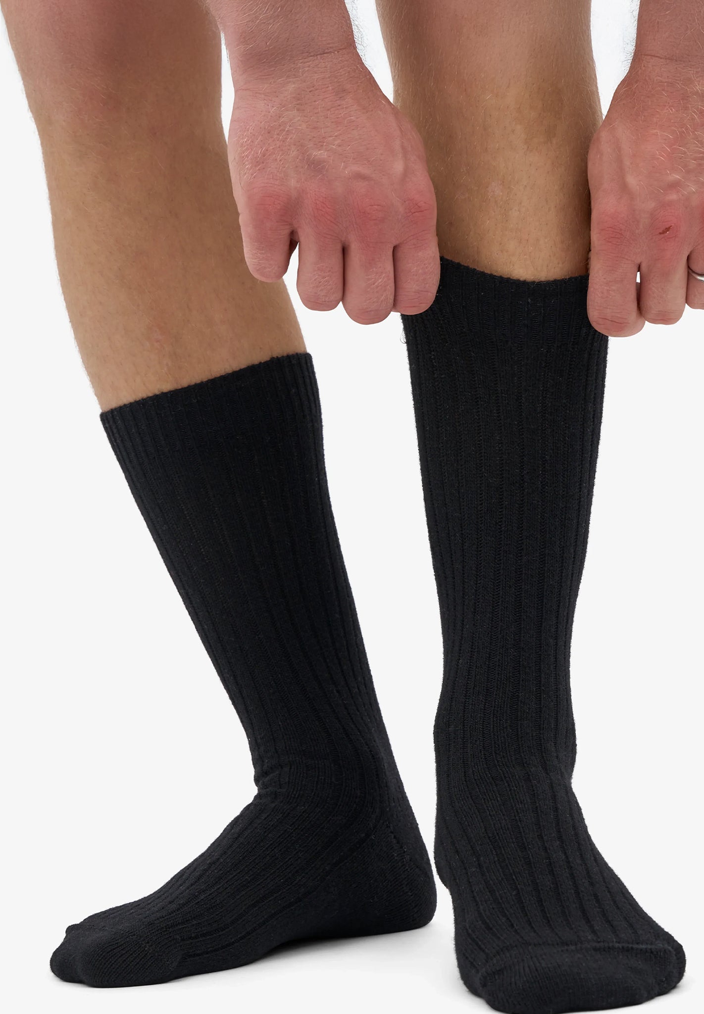 COLORFUL STANDARD - Merino Wool Blend Sock - Deep Black - BACKYARD