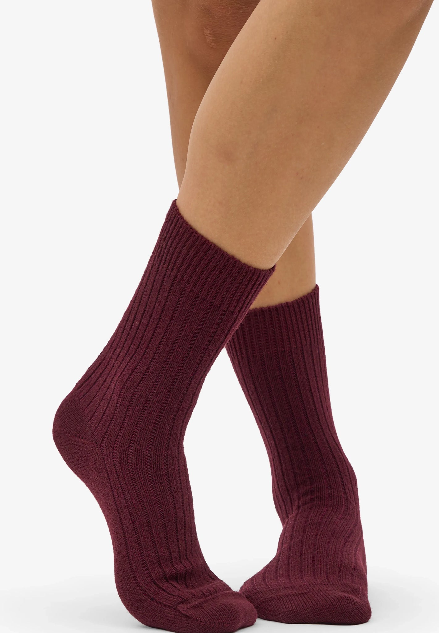 COLORFUL STANDARD - Merino Wool Blend Sock - Oxblood Red - BACKYARD