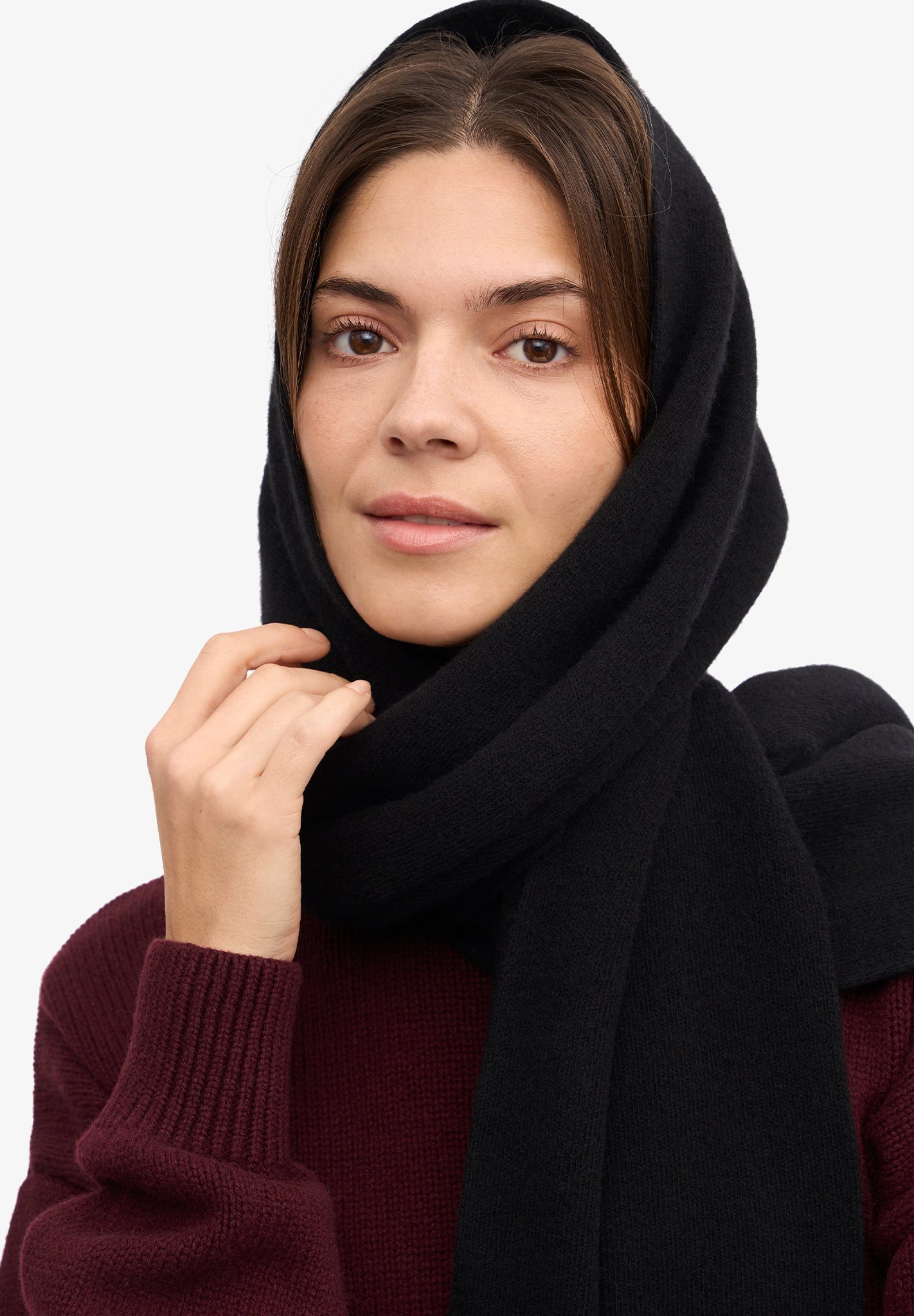 COLORFUL STANDARD - Merino Wool Scarf - Deep Black - BACKYARD