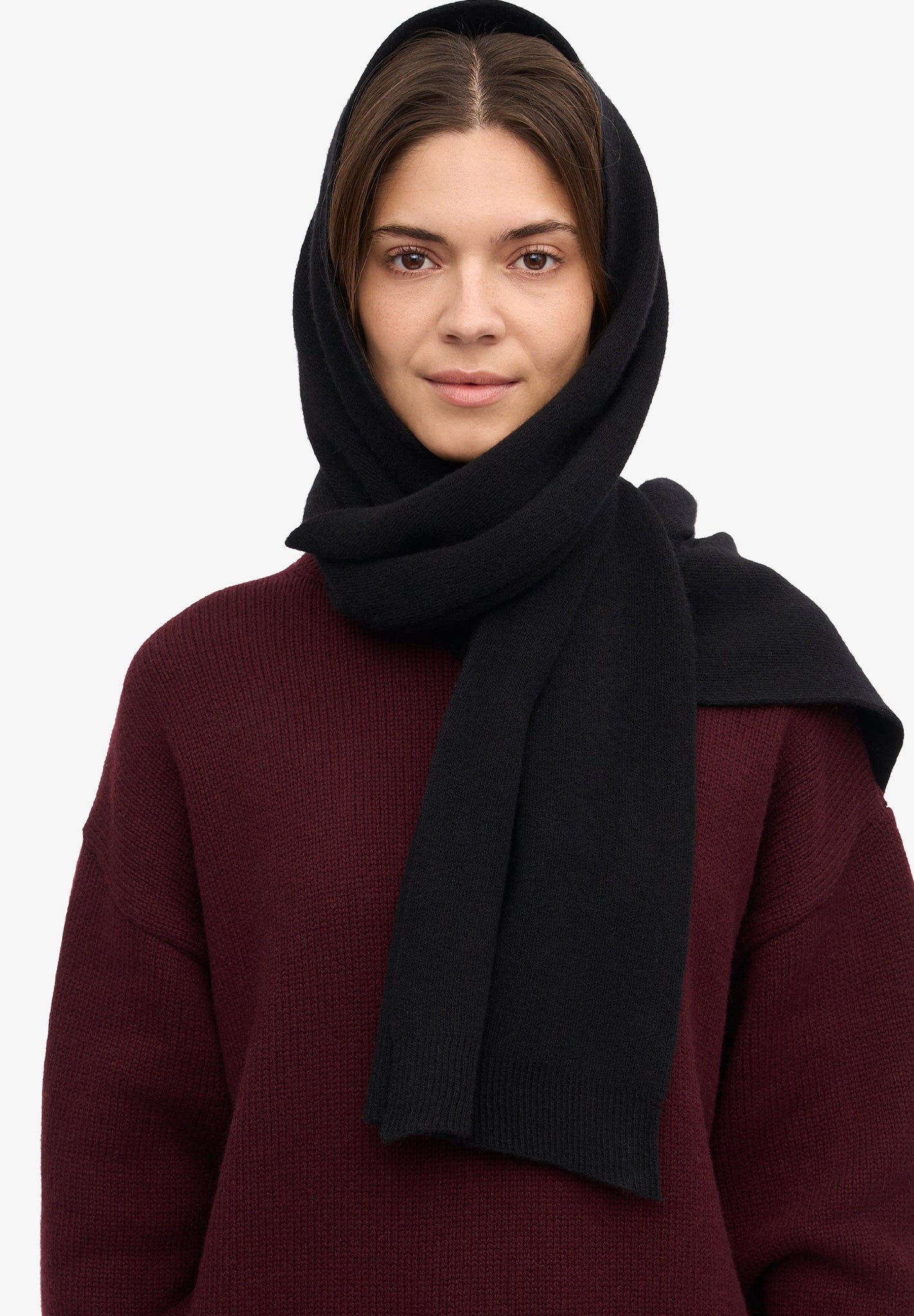 COLORFUL STANDARD - Merino Wool Scarf - Deep Black - BACKYARD