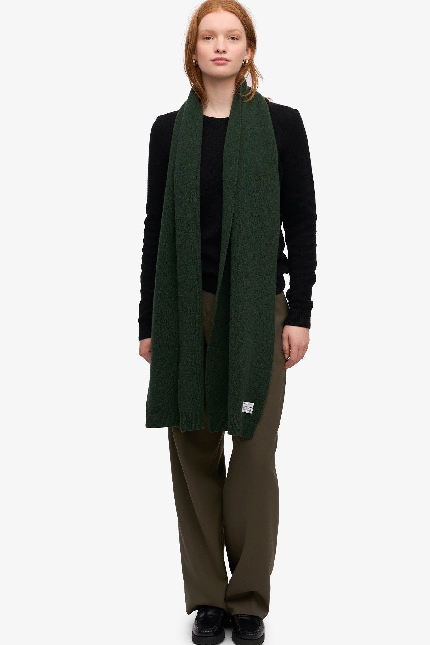 COLORFUL STANDARD - Merino Wool Scarf - Emerald Green - BACKYARD