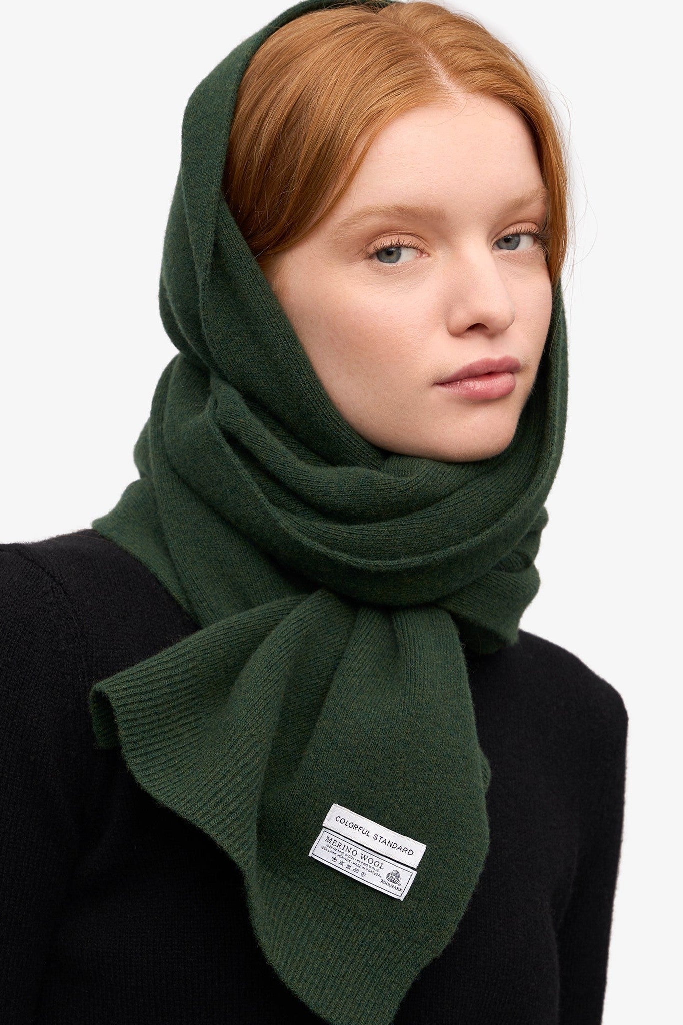 COLORFUL STANDARD - Merino Wool Scarf - Emerald Green - BACKYARD