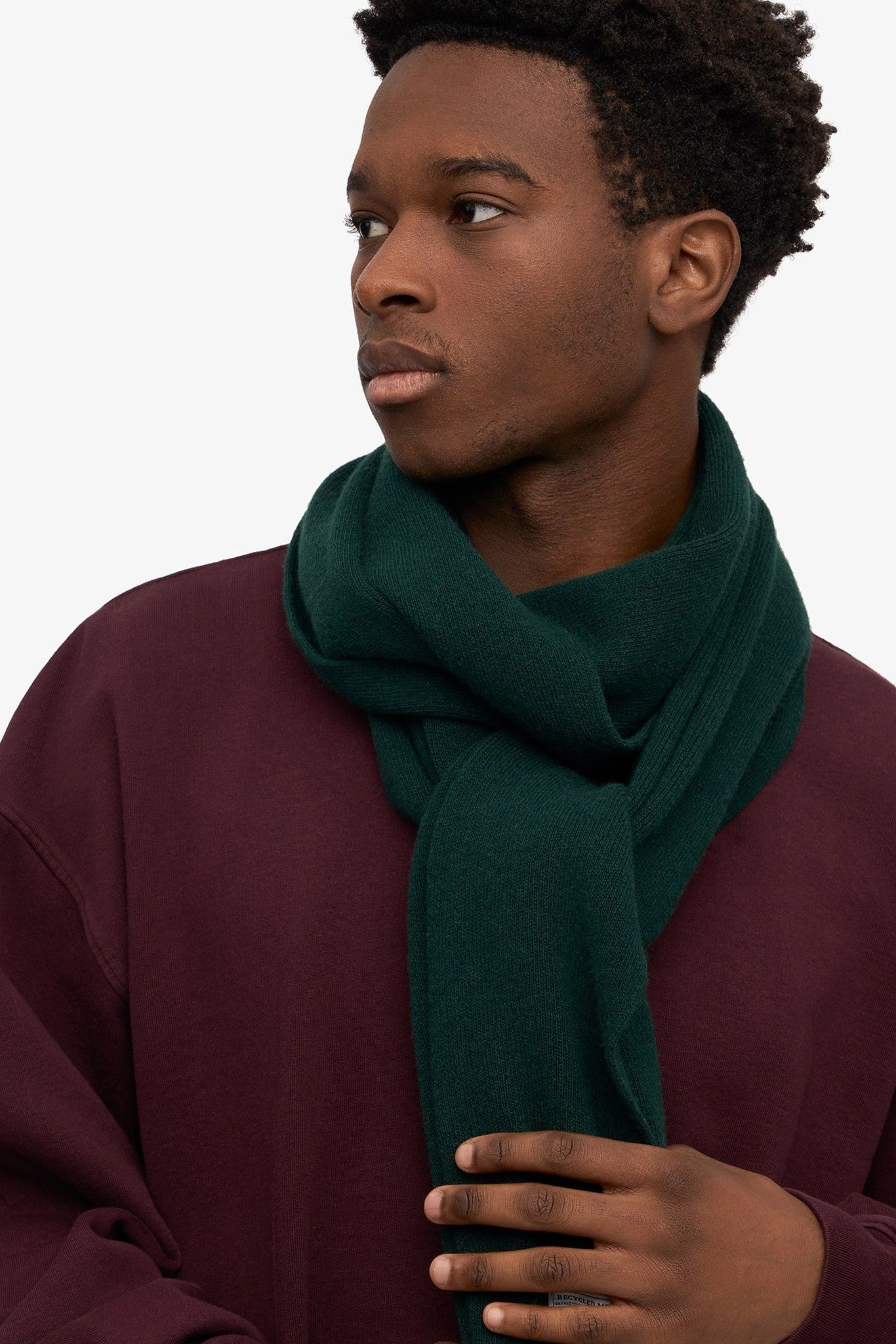 COLORFUL STANDARD - Merino Wool Scarf - Emerald Green - BACKYARD