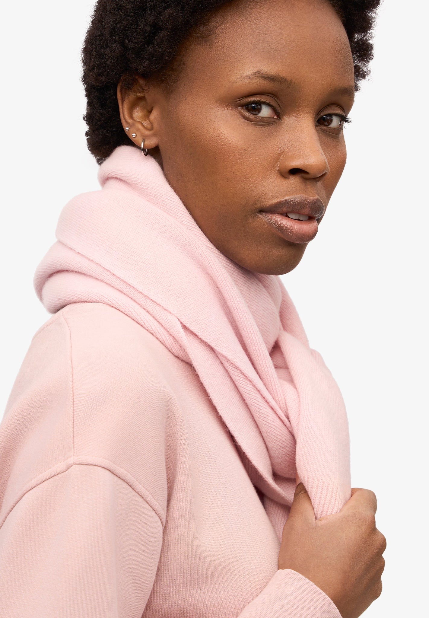 COLORFUL STANDARD - Merino Wool Scarf - Faded Pink - BACKYARD