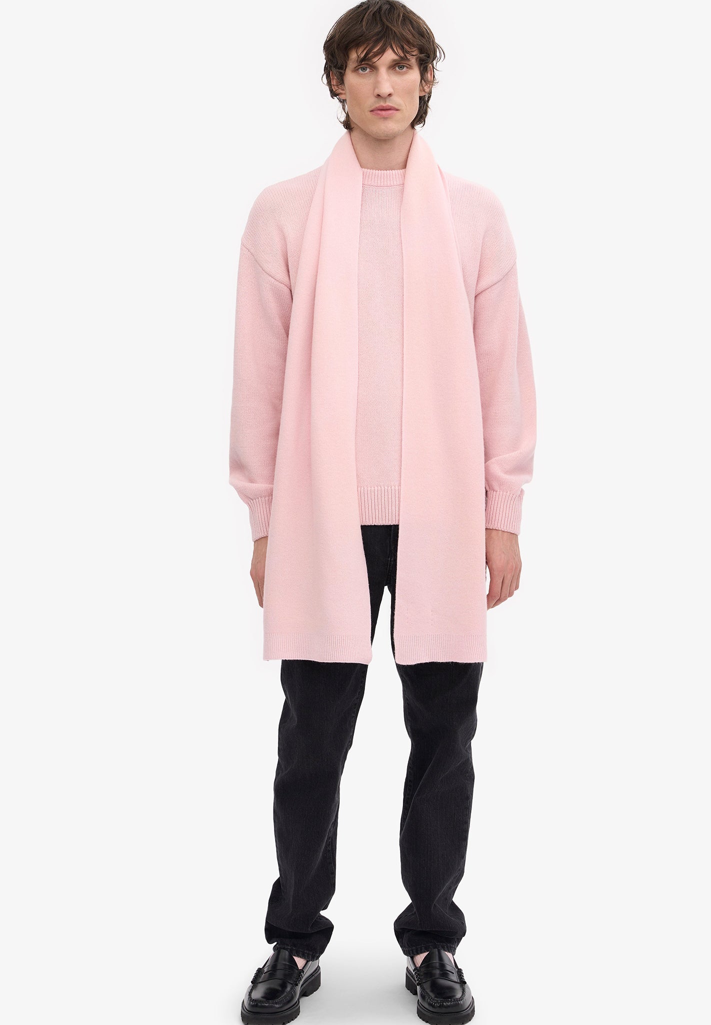 COLORFUL STANDARD - Merino Wool Scarf - Faded Pink - BACKYARD