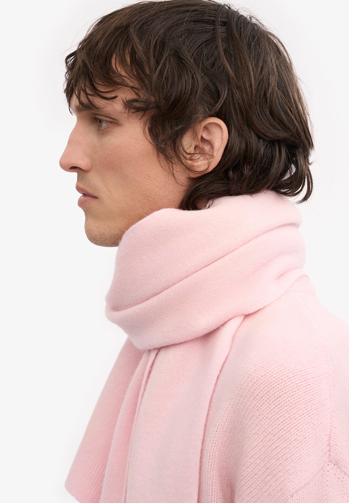 COLORFUL STANDARD - Merino Wool Scarf - Faded Pink - BACKYARD