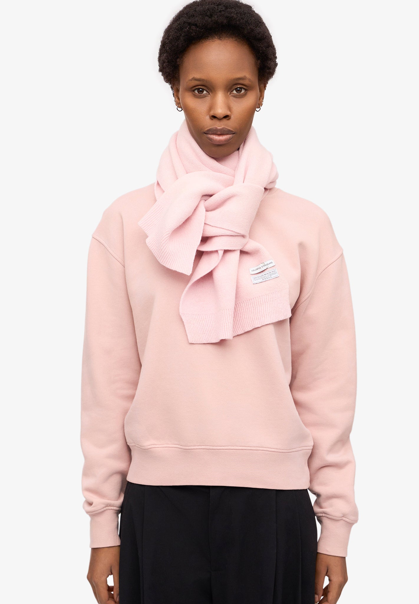 COLORFUL STANDARD - Merino Wool Scarf - Faded Pink - BACKYARD