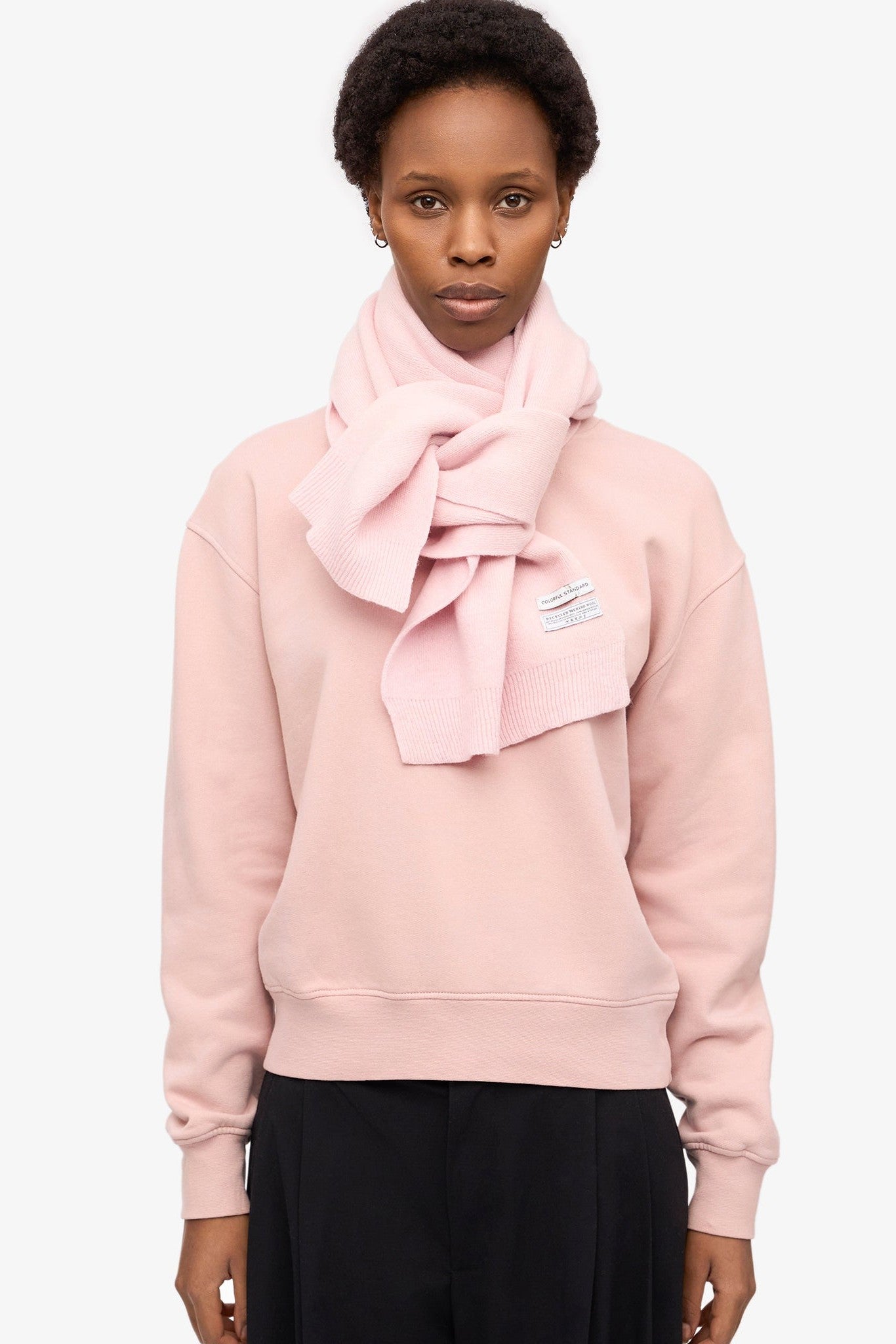 COLORFUL STANDARD - Merino Wool Scarf - Faded Pink - BACKYARD