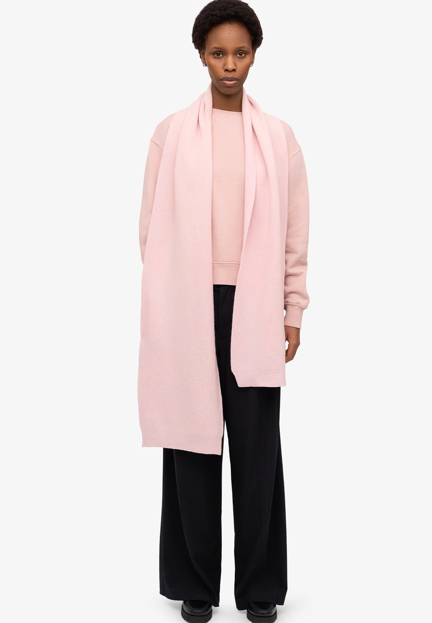 COLORFUL STANDARD - Merino Wool Scarf - Faded Pink - BACKYARD