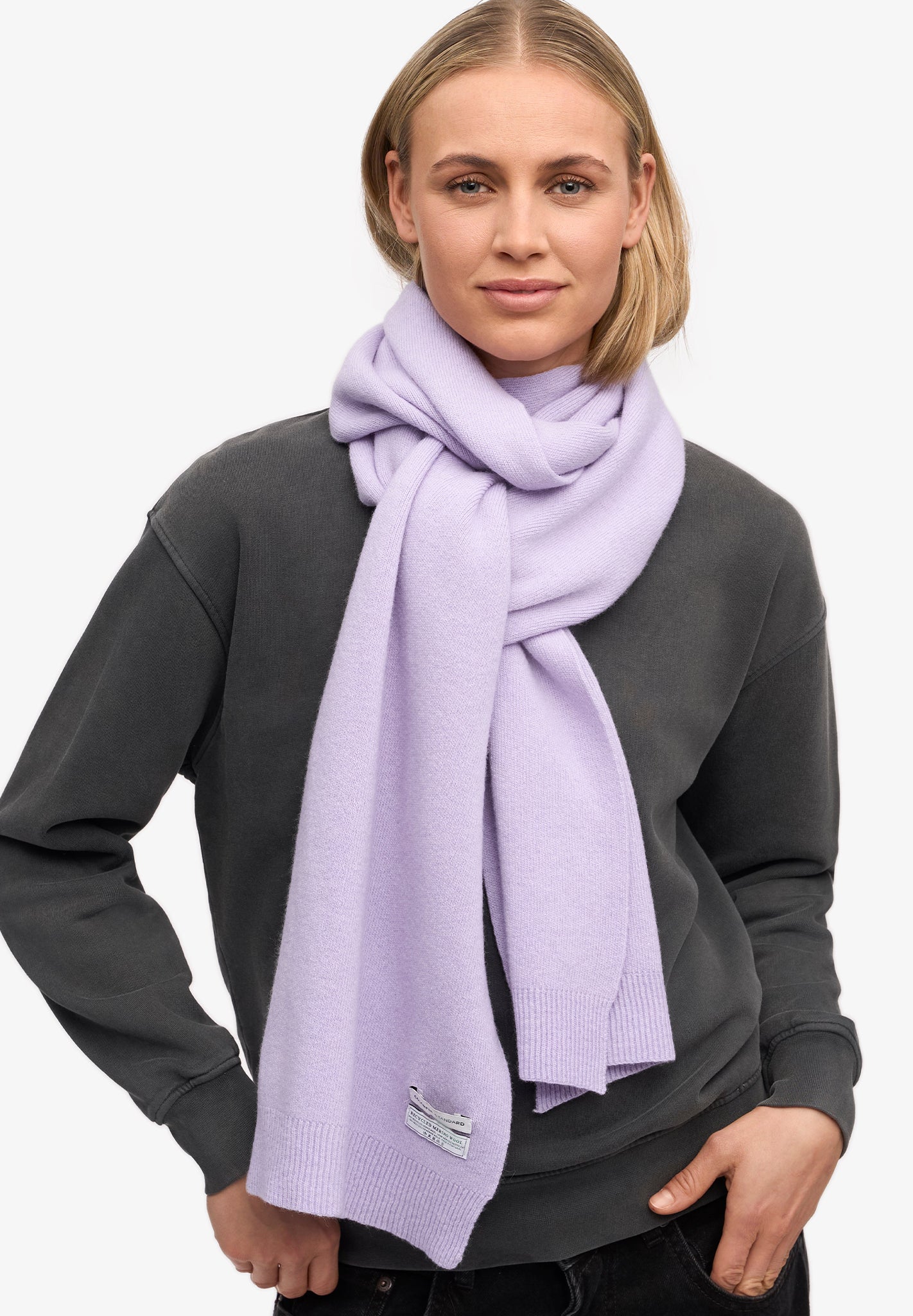 COLORFUL STANDARD - Merino Wool Scarf - Soft Lavender - BACKYARD
