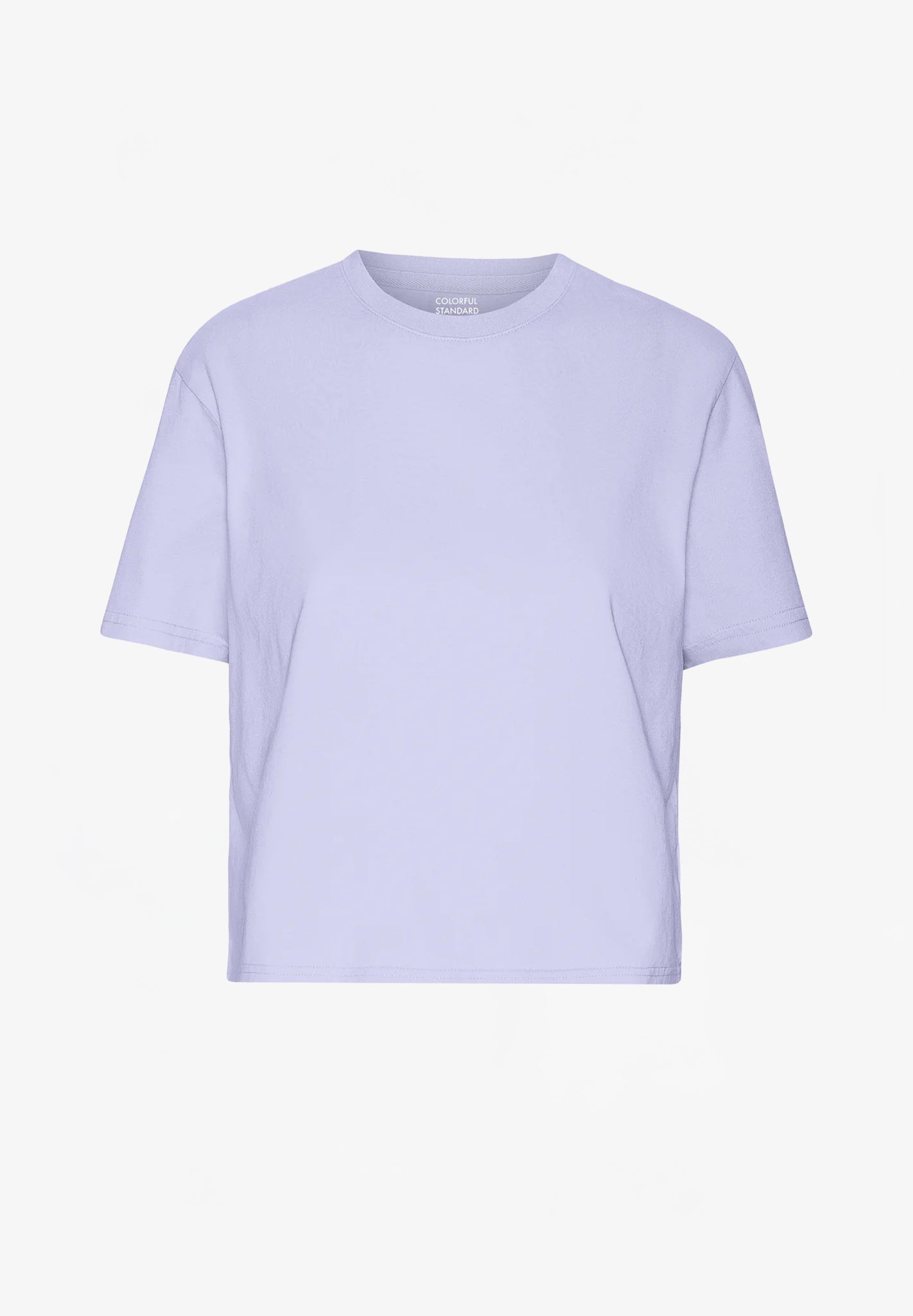 COLORFUL STANDARD - Organic Boxy Crop Tee - Soft Lavender - BACKYARD