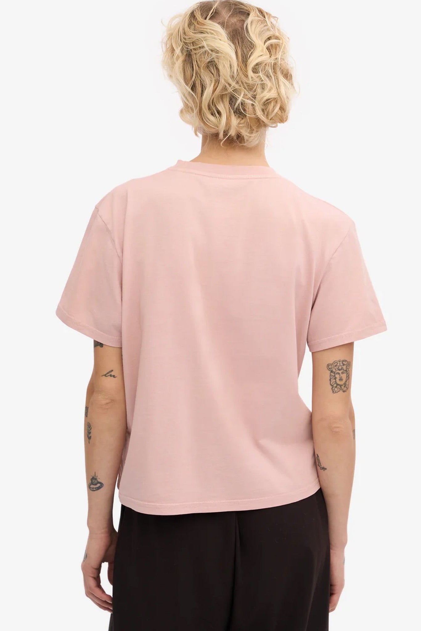 COLORFUL STANDARD - Organic Boxy Crop Tee - Faded Pink - BACKYARD
