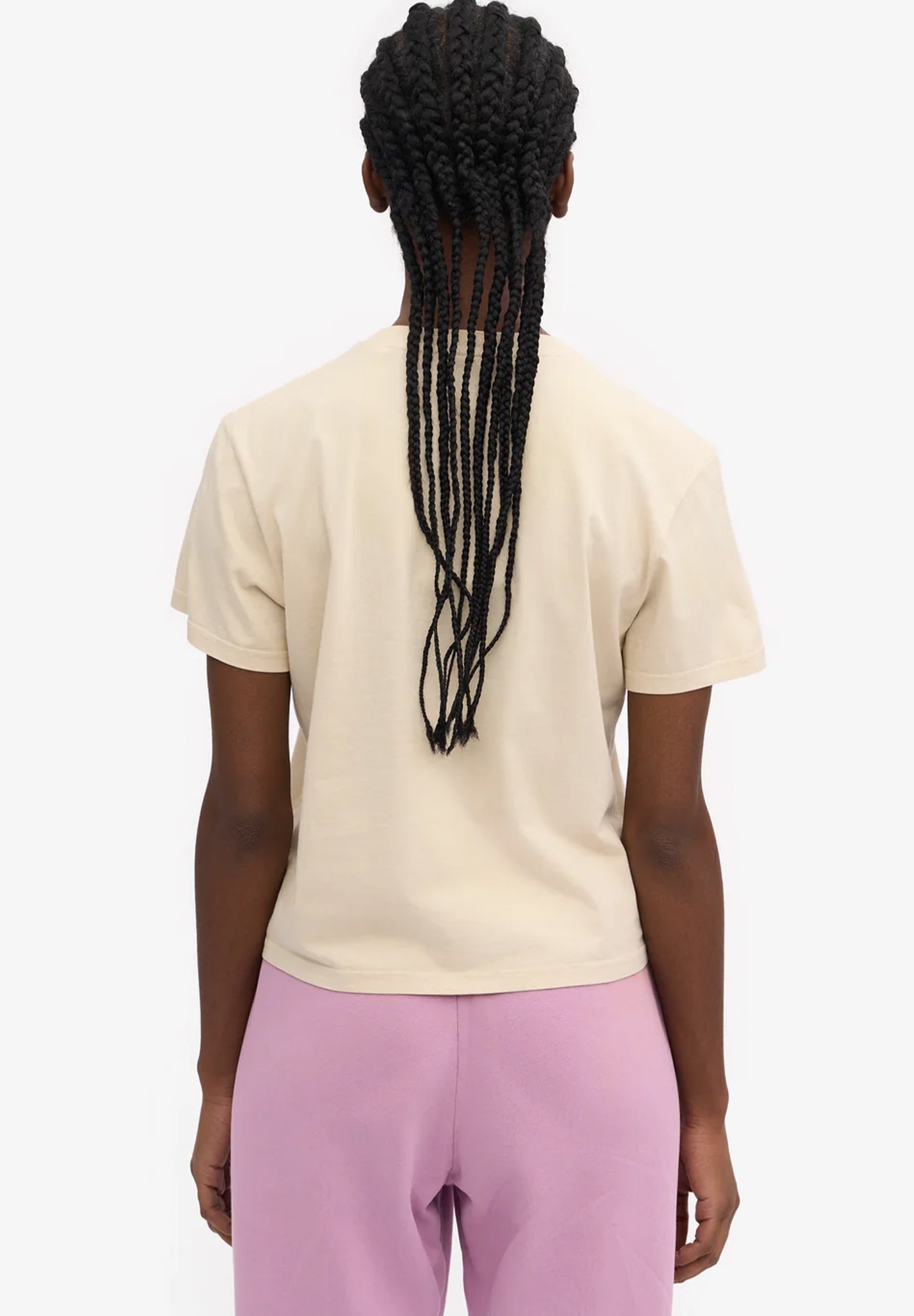COLORFUL STANDARD - Organic Boxy Crop Tee - Ivory White - BACKYARD