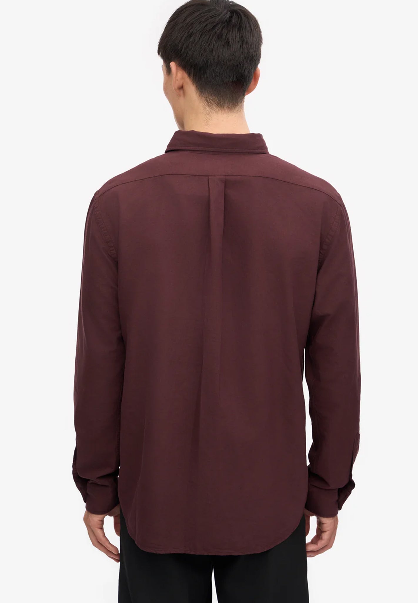 COLORFUL STANDARD - Organic Button Down Shirt - Oxblood Red - BACKYARD