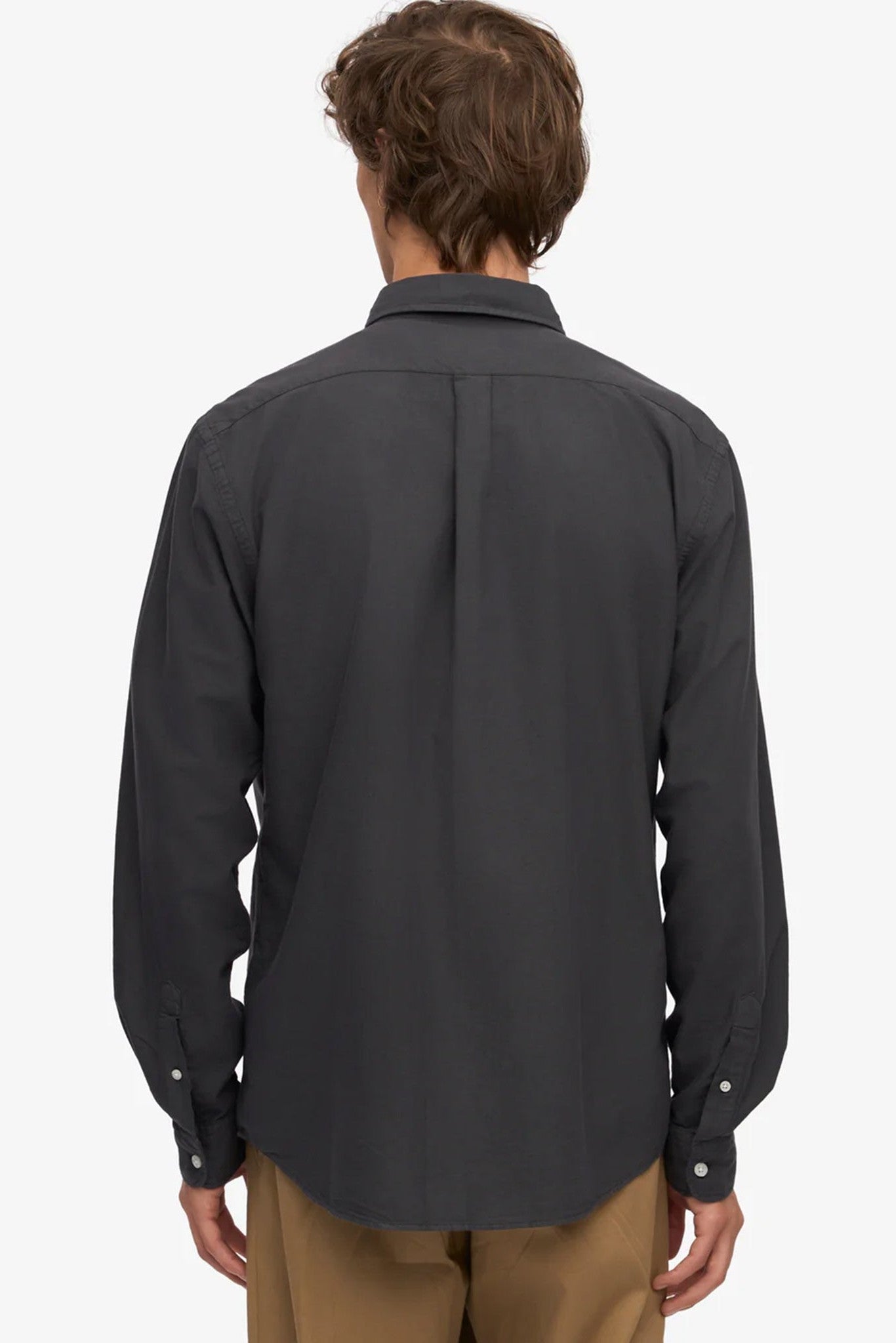 COLORFUL STANDARD - Organic Button Down Shirt - Lava Grey - BACKYARD