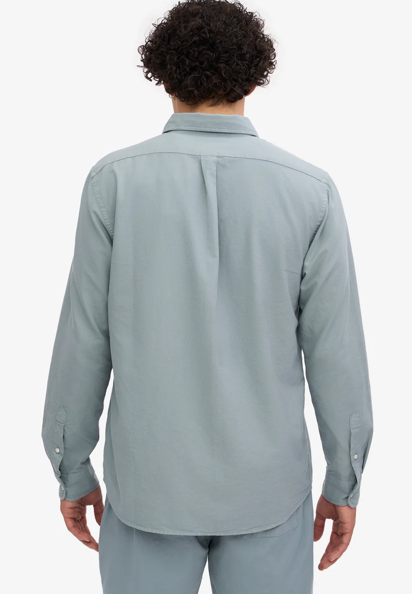 COLORFUL STANDARD - Organic Button Down Shirt - Steel Blue - BACKYARD