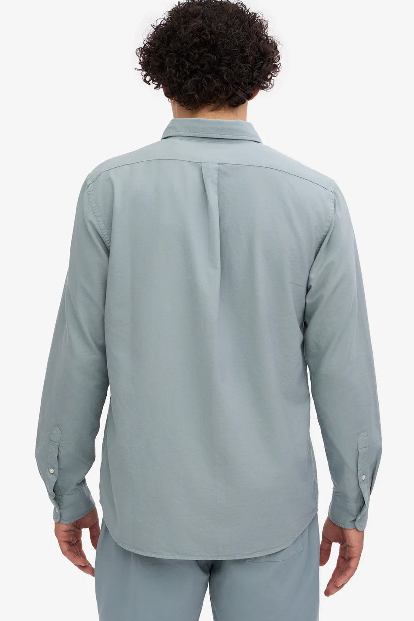COLORFUL STANDARD - Organic Button Down Shirt - Steel Blue - BACKYARD