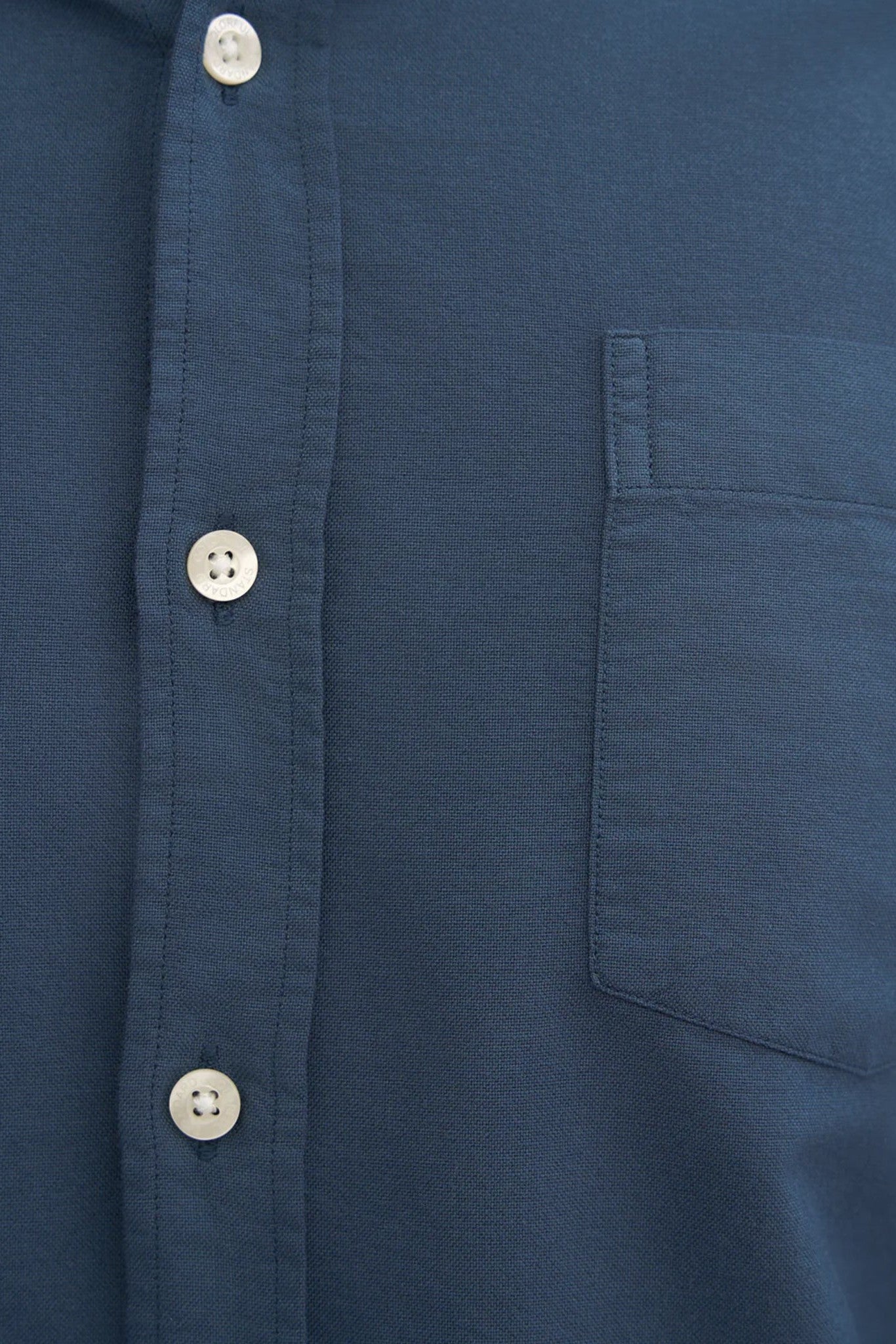 COLORFUL STANDARD - Organic Button Down Shirt - Petrol Blue - BACKYARD