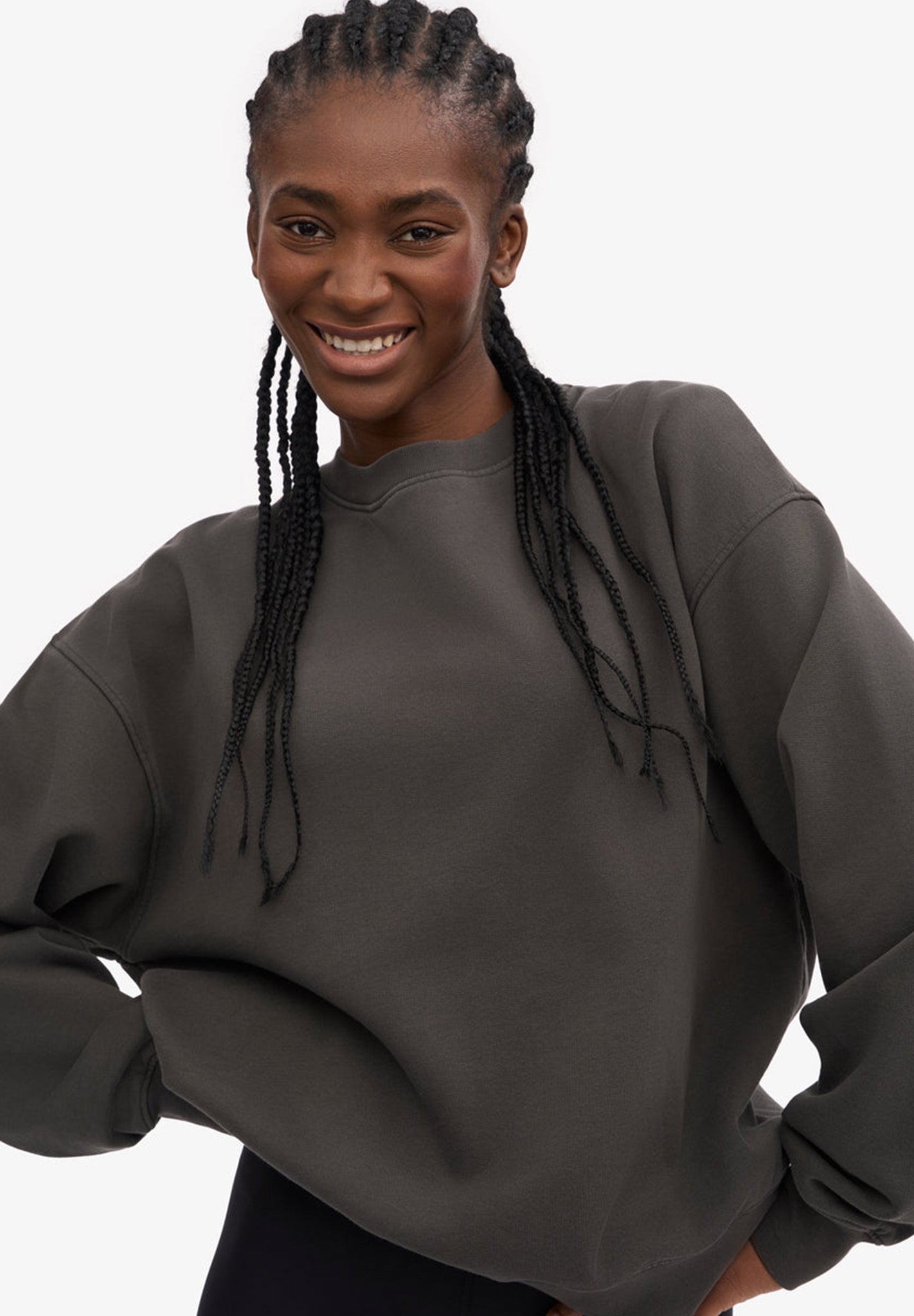 COLORFUL STANDARD - Organic Oversized Crew - Lava Grey - BACKYARD