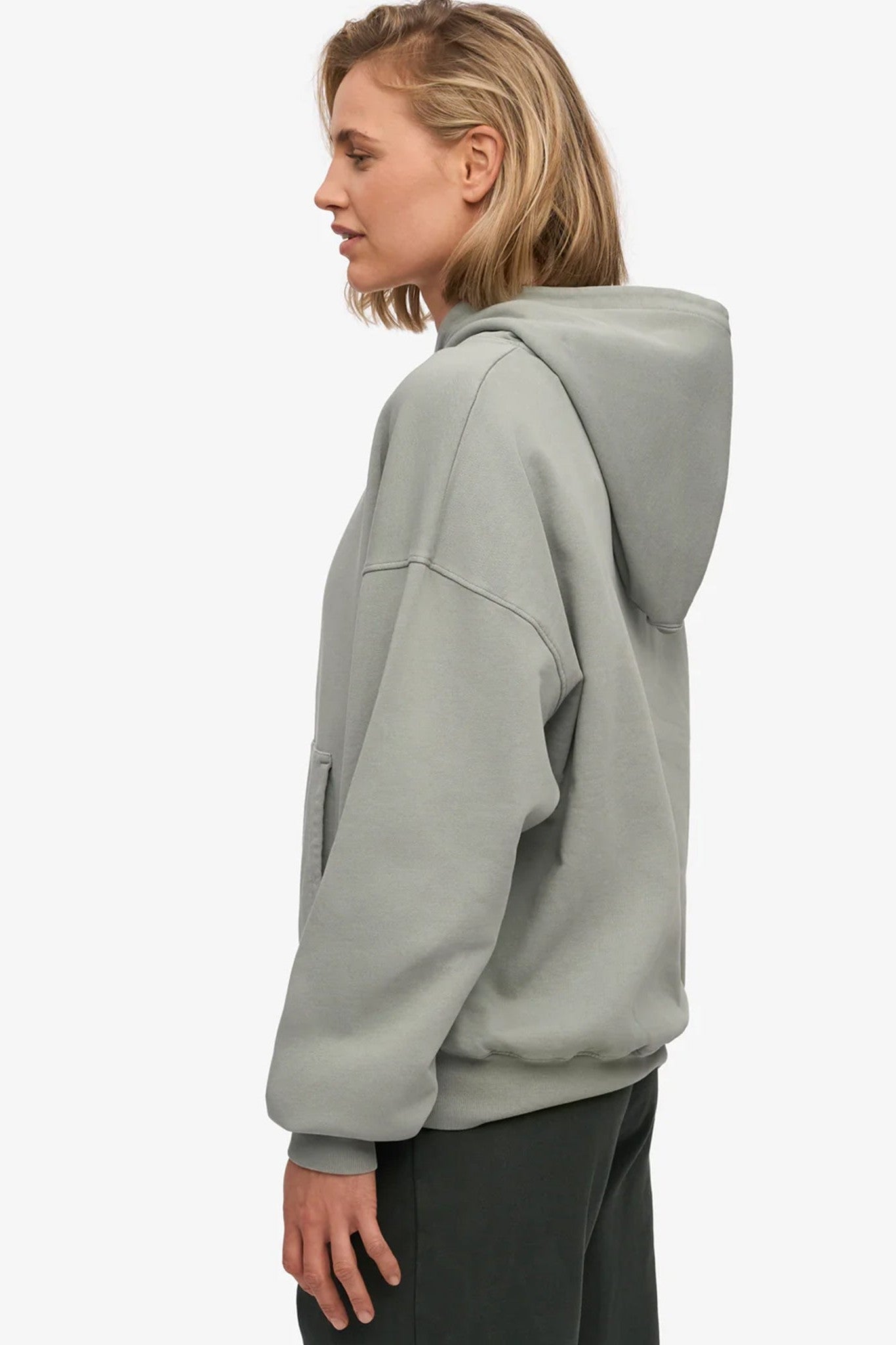 COLORFUL STANDARD - Organic Oversized Hood - Steel Blue - BACKYARD