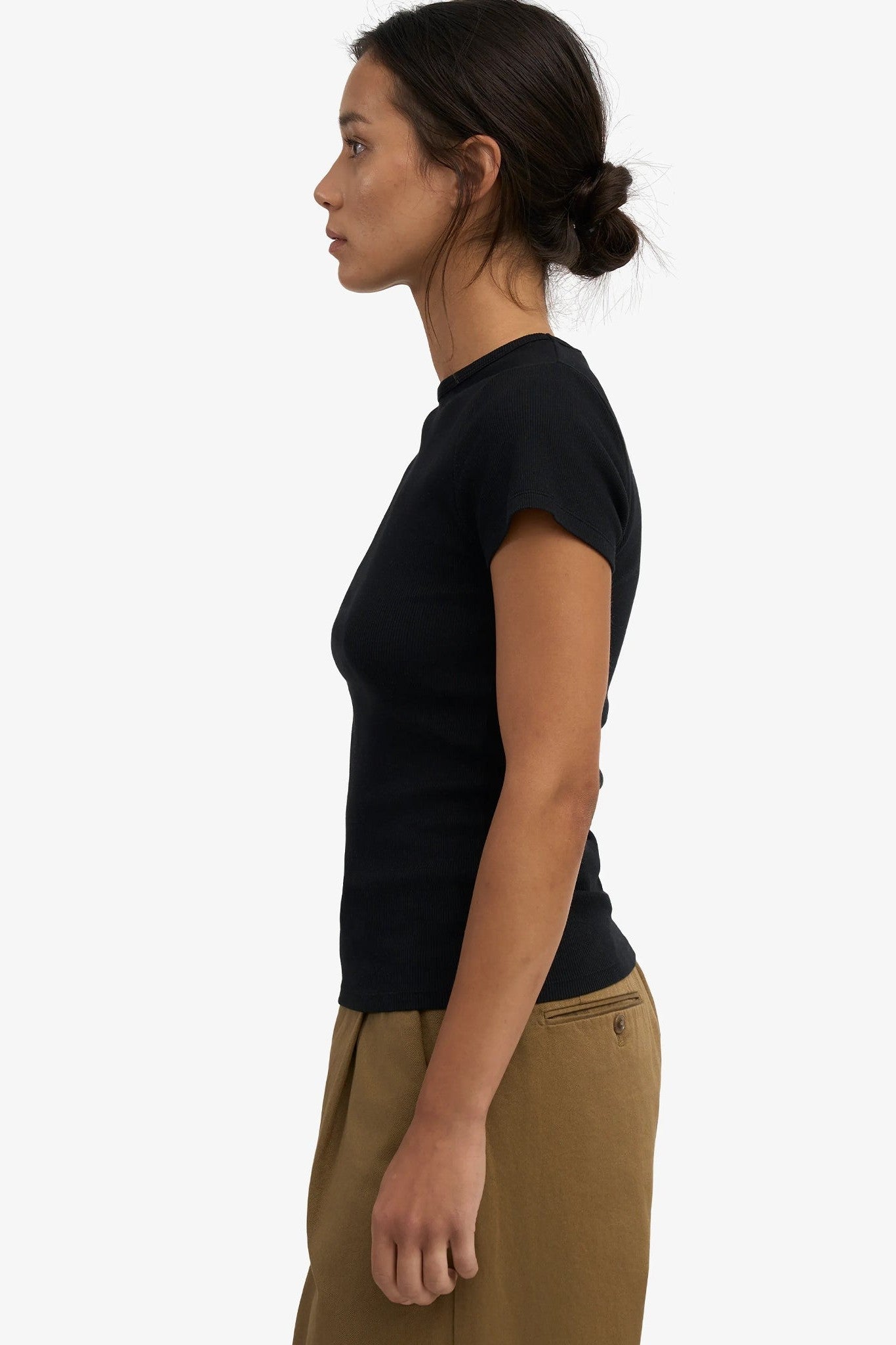COLORFUL STANDARD - Organic Rib S/S T-Shirt - Deep Black - BACKYARD