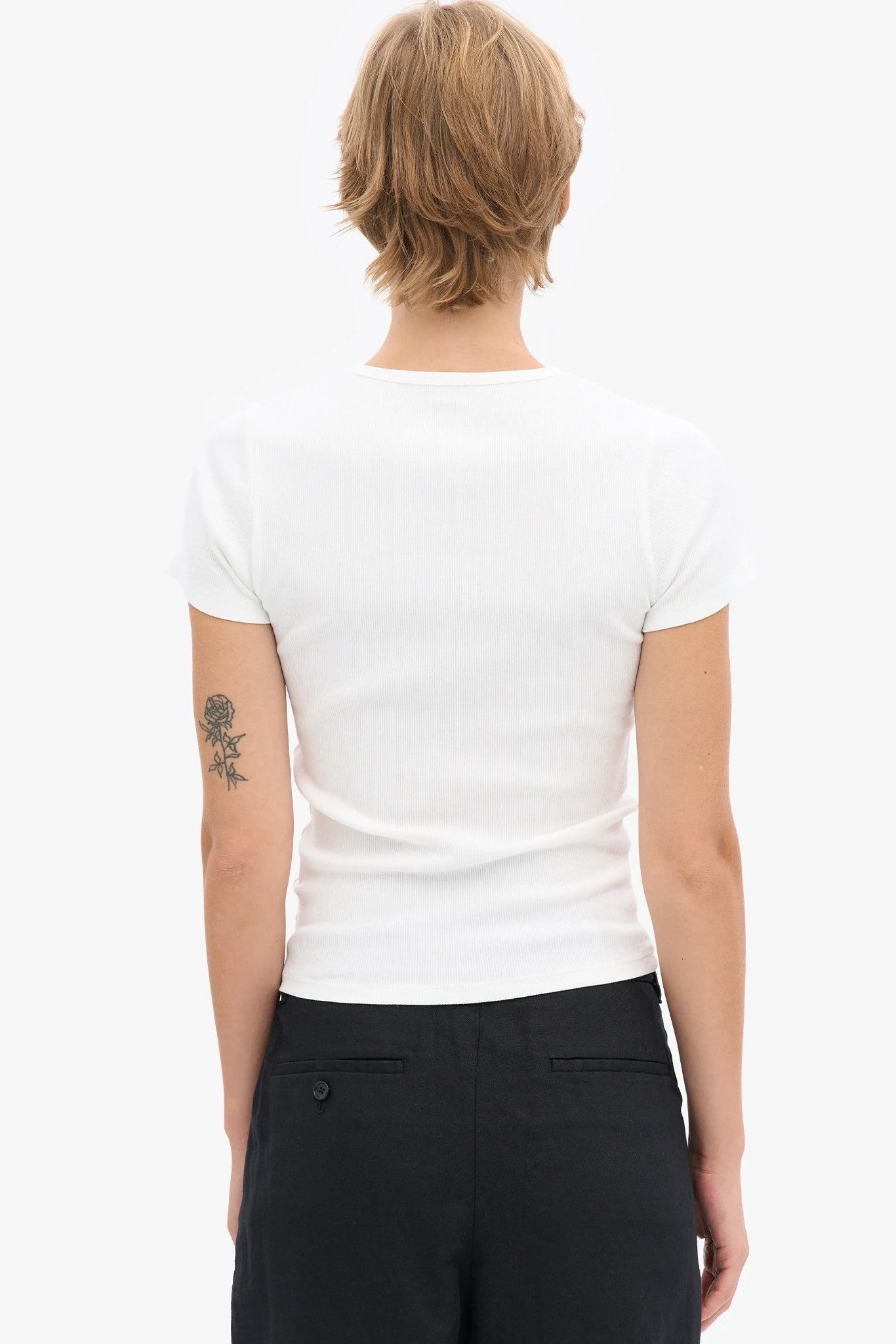 COLORFUL STANDARD - Organic Rib S/S T-Shirt - Optical White - BACKYARD