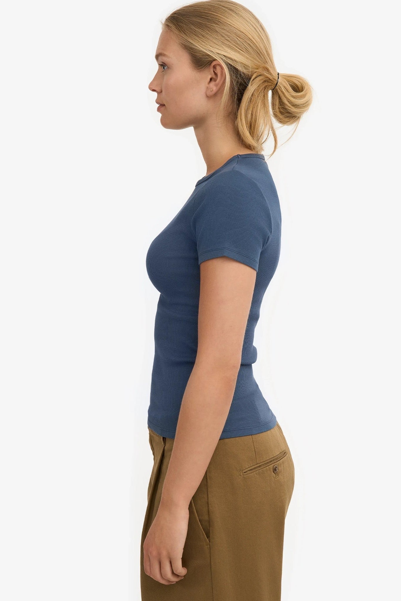 COLORFUL STANDARD - Organic Rib S/S T-Shirt - Petrol Blue - BACKYARD