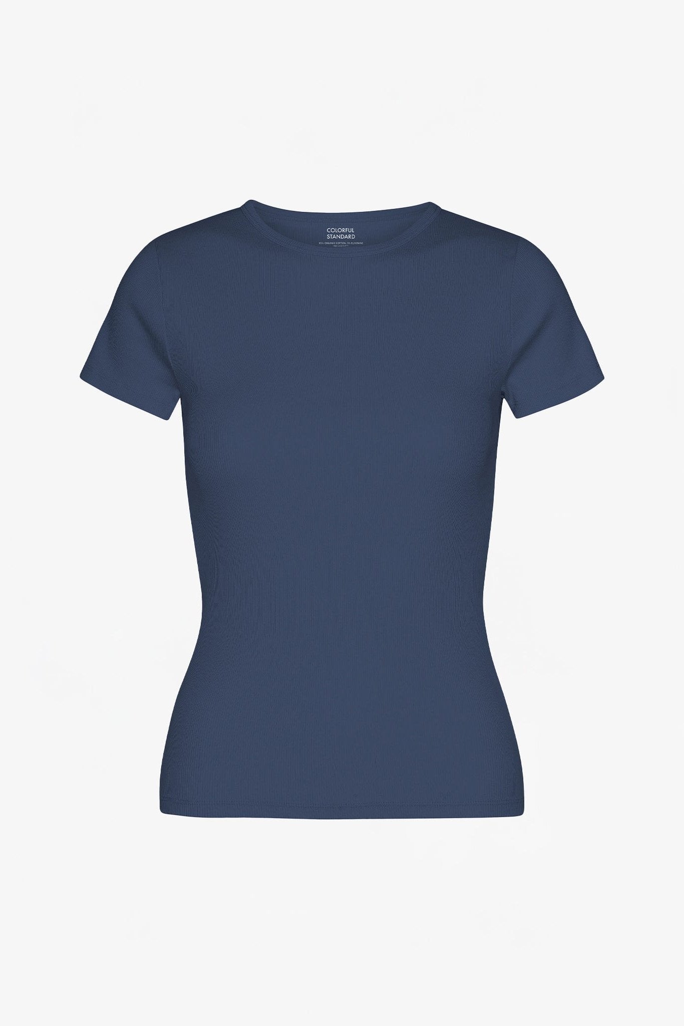 COLORFUL STANDARD - Organic Rib S/S T-Shirt - Petrol Blue - BACKYARD