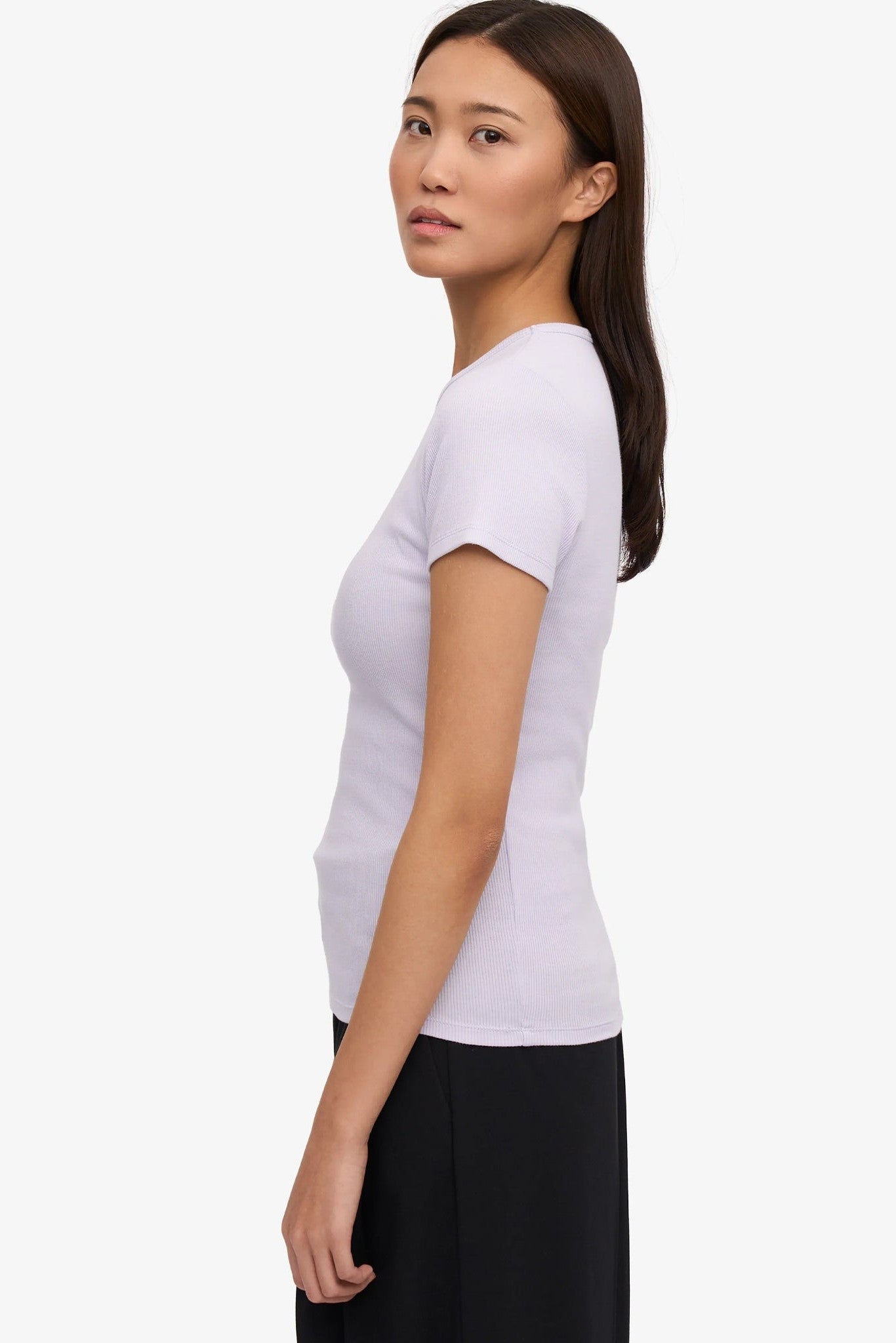 COLORFUL STANDARD - Organic Rib S/S T-Shirt - Soft Lavender - BACKYARD