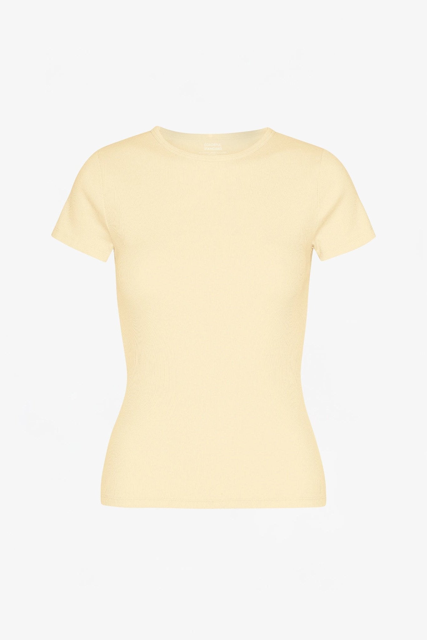 COLORFUL STANDARD - Organic Rib S/S T-Shirt - Soft Yellow - BACKYARD