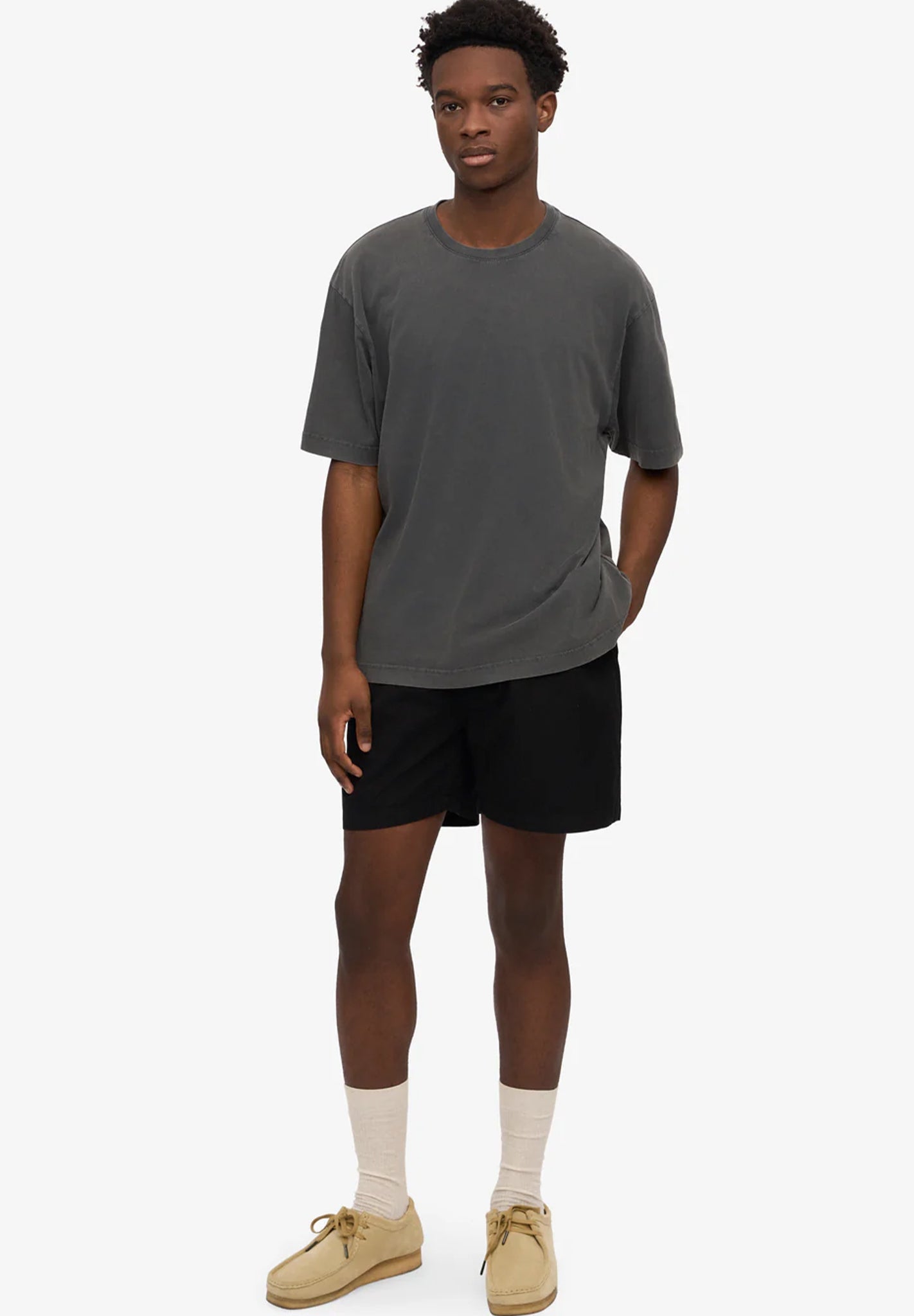 COLORFUL STANDARD - Organic Twill Shorts - Deep Black - BACKYARD