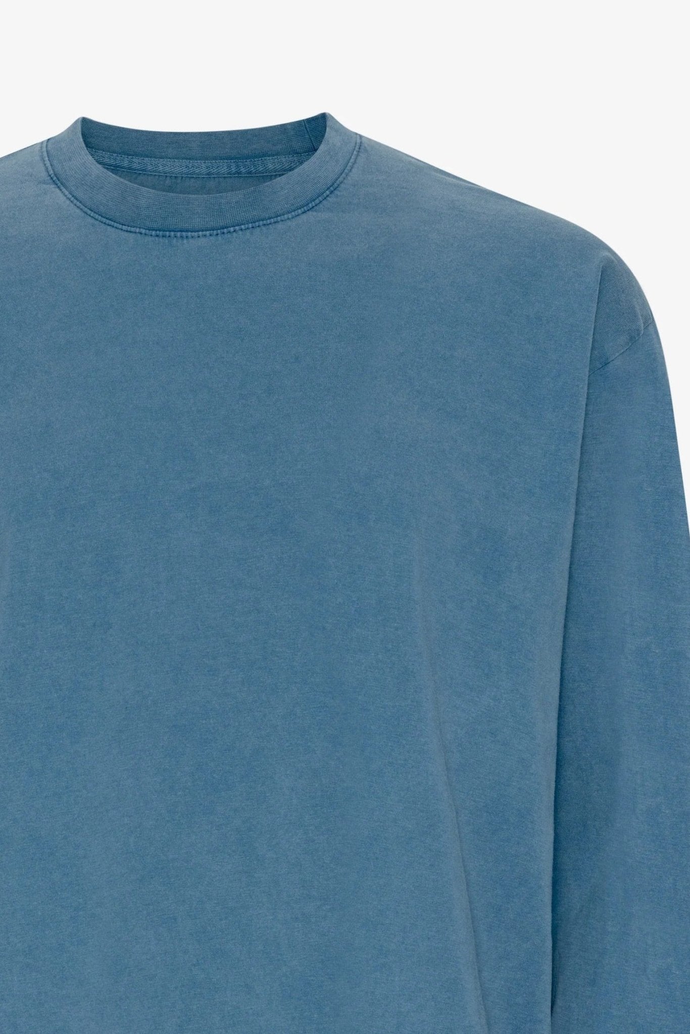 COLORFUL STANDARD - Oversized Organic L/S T-Shirt - Faded Indigo - BACKYARD