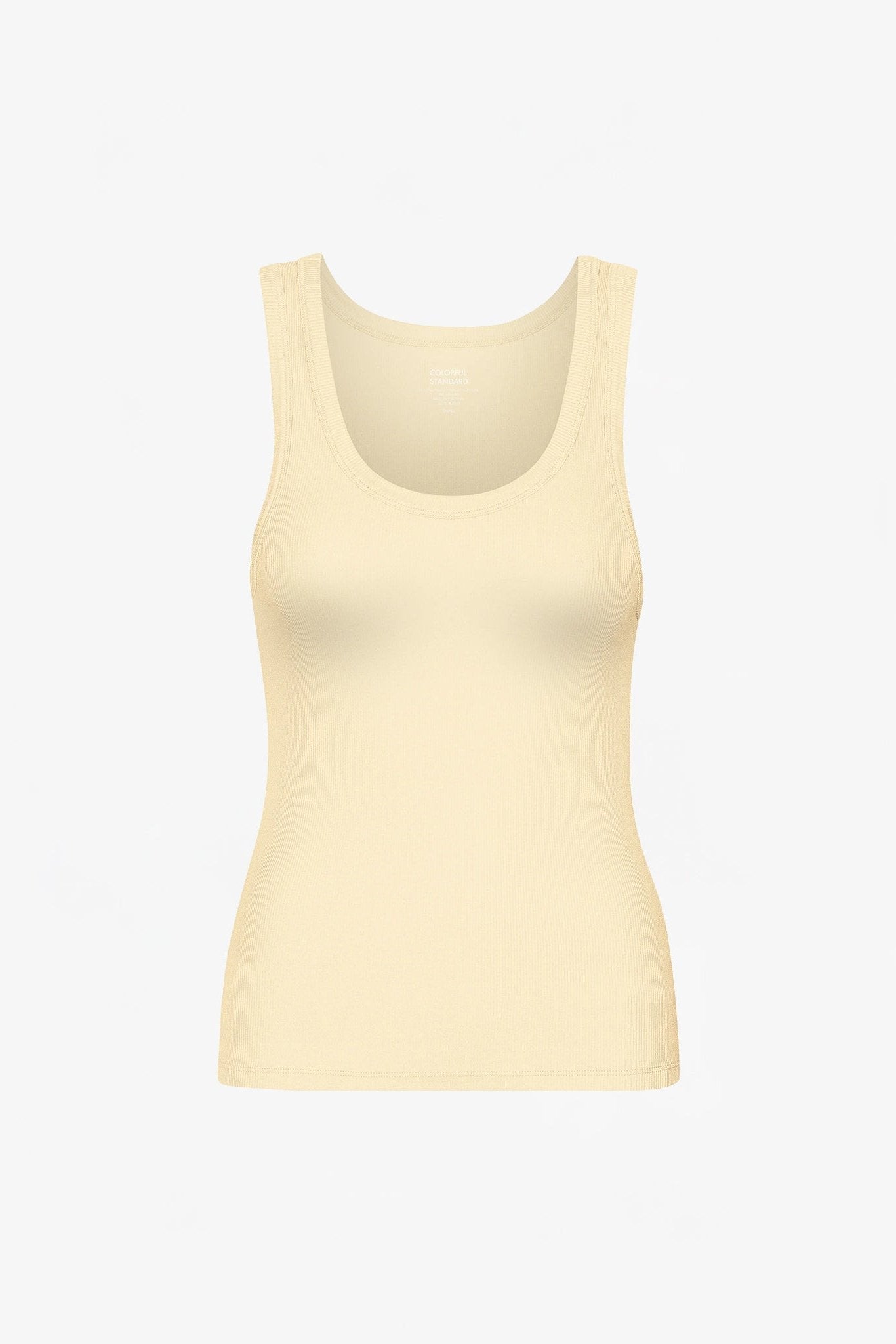 COLORFUL STANDARD - Women Organic Rib Tank Top - Soft Yellow - BACKYARD